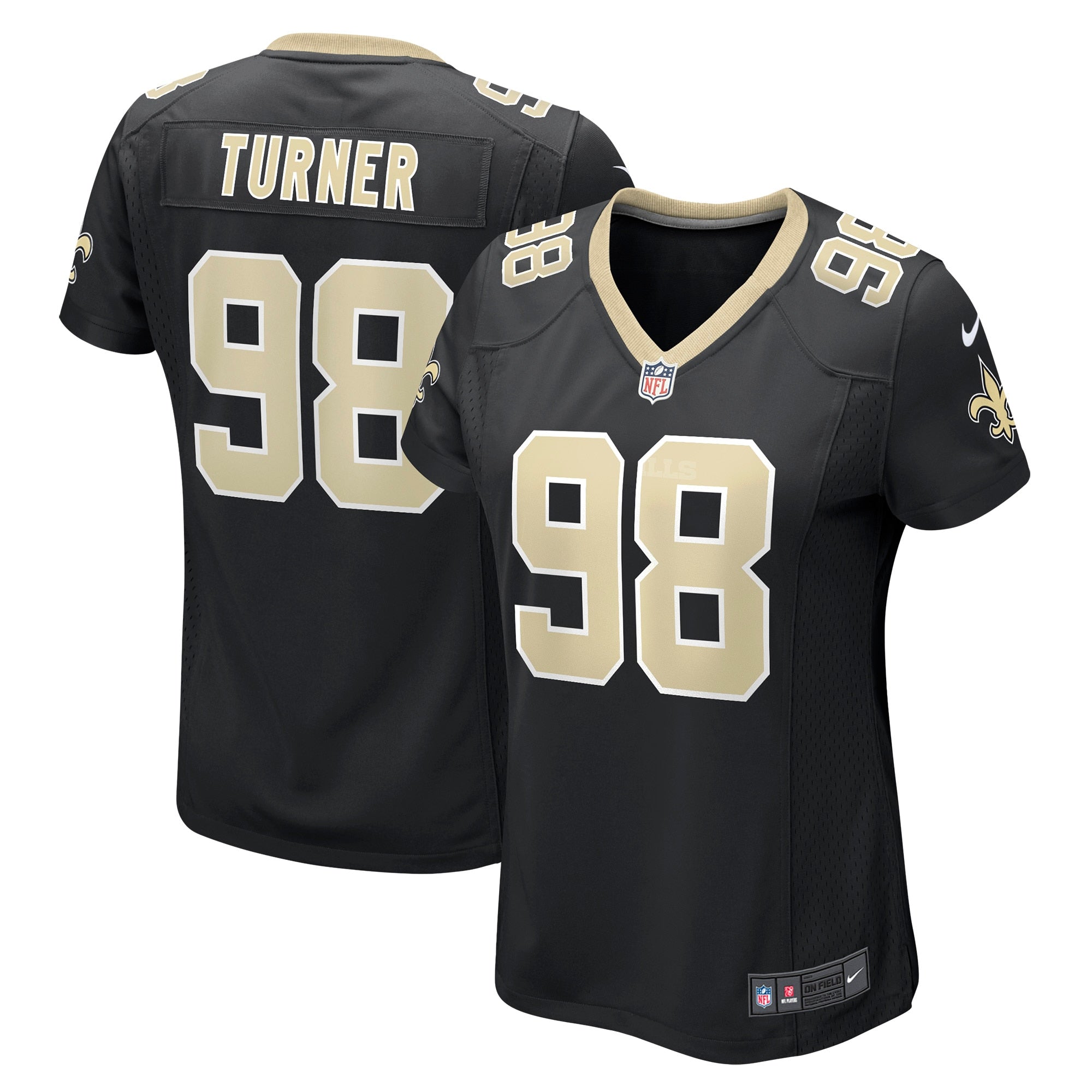 Payton Turner New Orleans Saints Nike Women s Game Jersey   Black