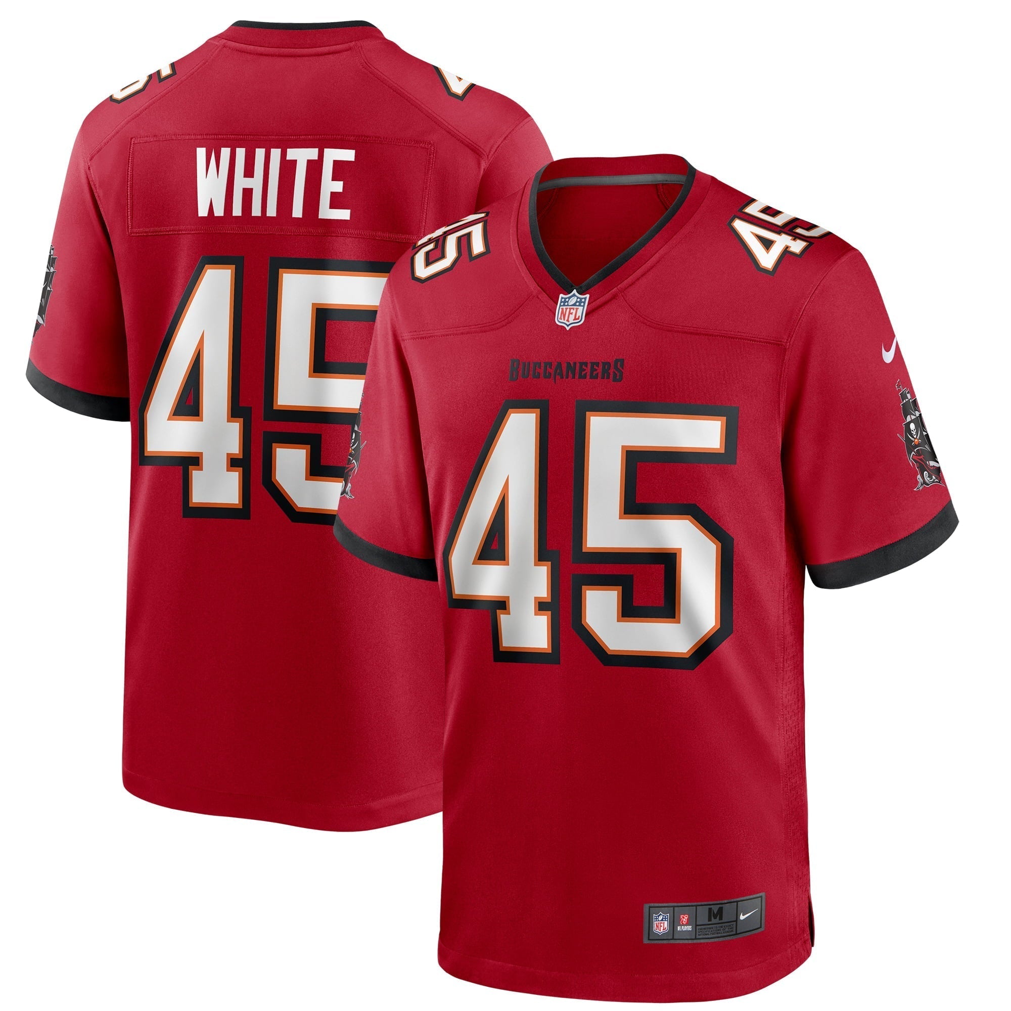 Men s Nike Devin White Red Tampa Bay Buccaneers Player Game Jersey