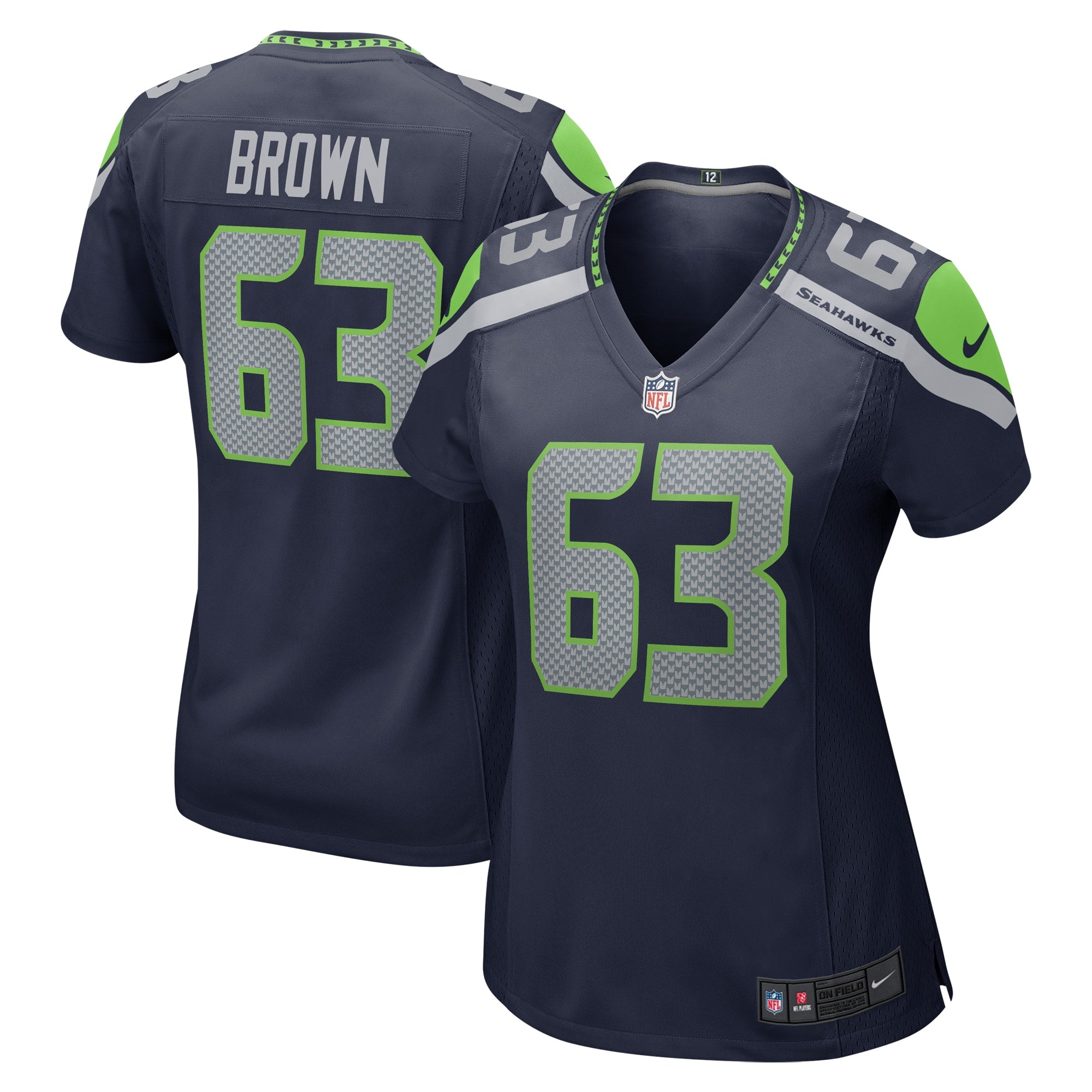 Evan Brown Seattle Seahawks Nike Women s Game Jersey College Navy