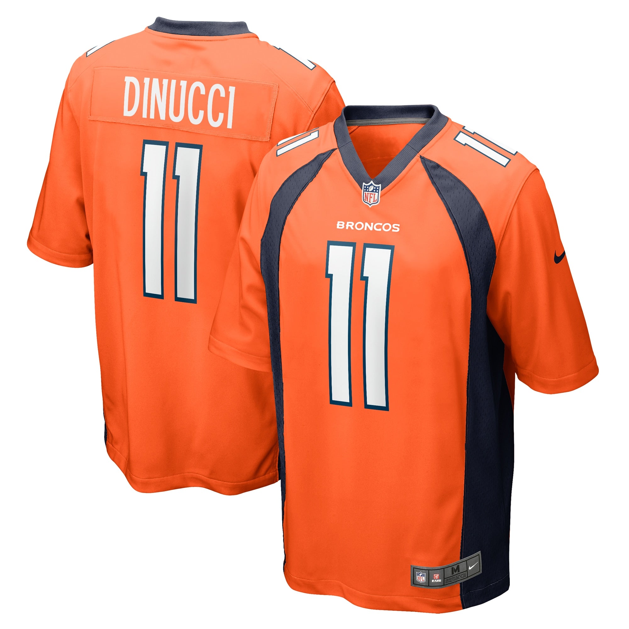 Ben DiNucci Denver Broncos Nike Team Game Jersey    Orange