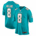 Men s Nike Jevon Holland Aqua Miami Dolphins Game Player Jersey