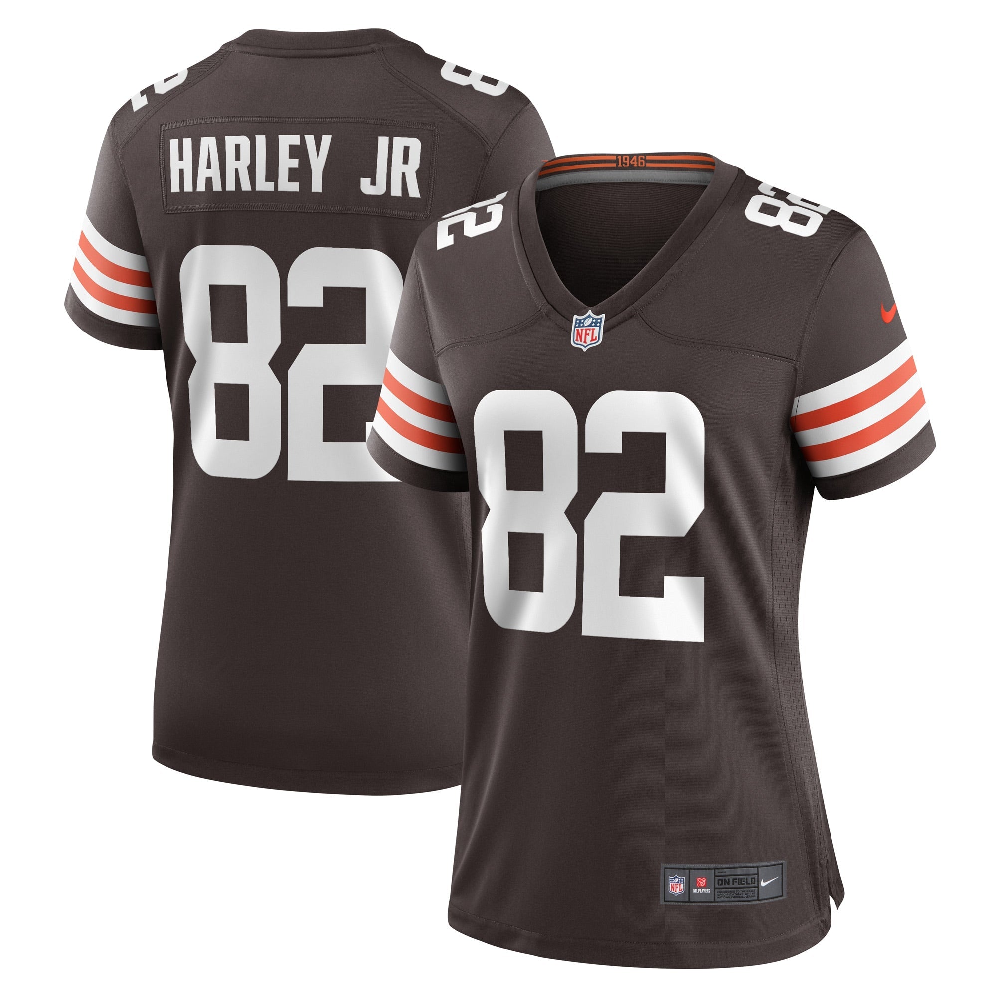 Women s Nike Mike Harley Jr. Brown Cleveland Browns Game Player Jersey
