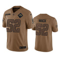 Men s Los Angeles Chargers Khalil Mack 2023 Brown Salute To Service Limited Stitched Jersey