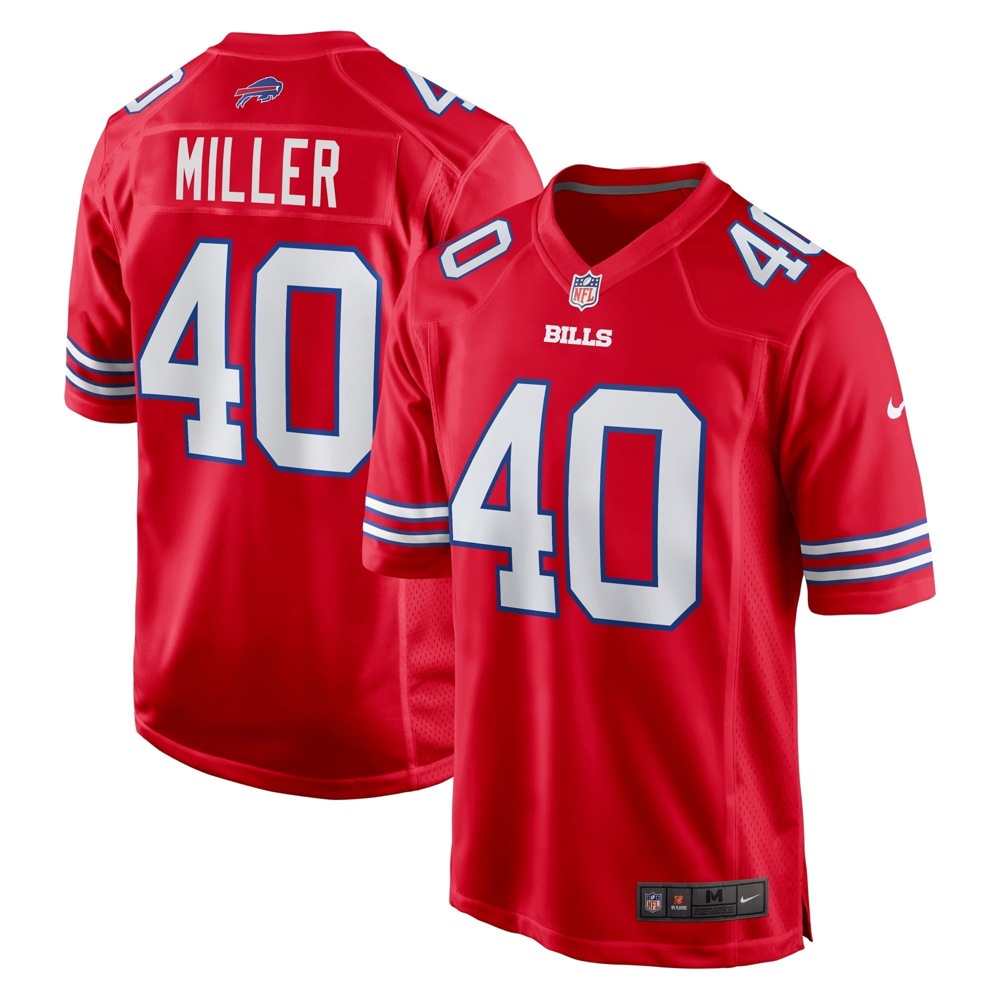 Men s Nike Von Miller Red Buffalo Bills Alternate Game Jersey