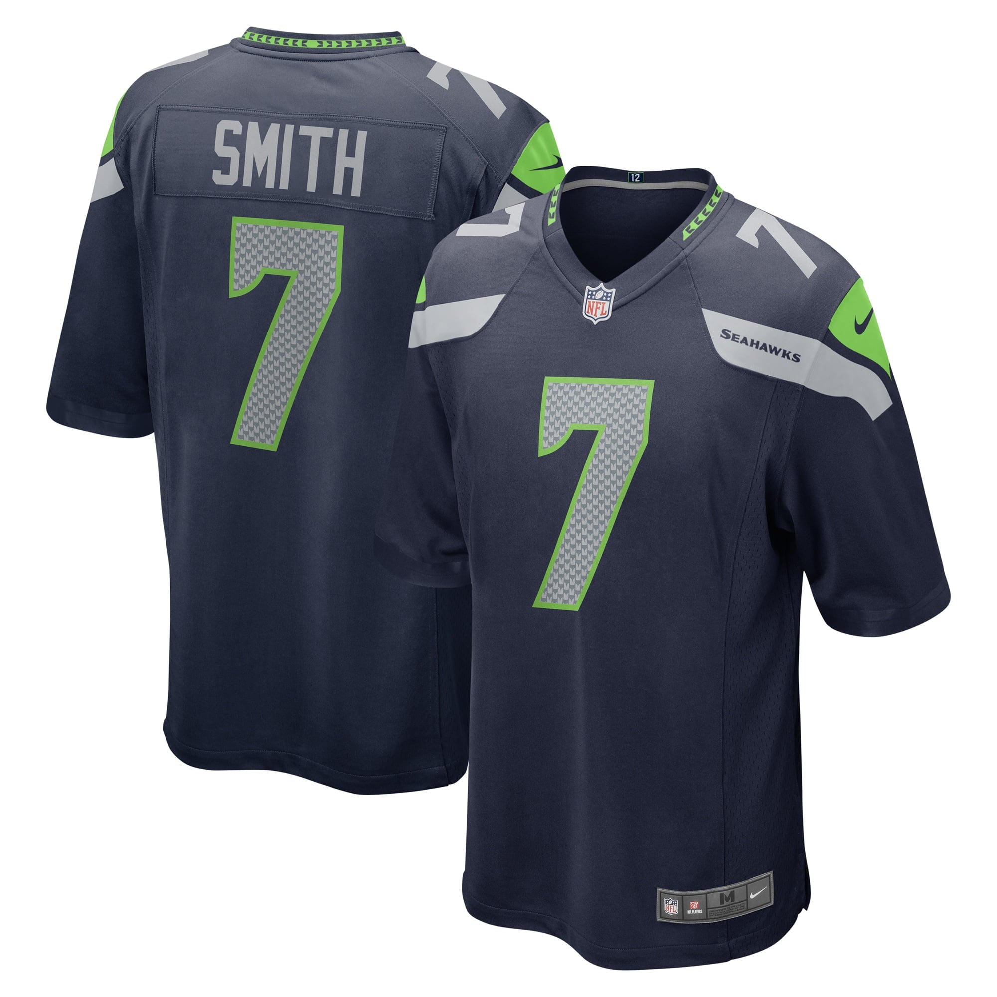 Men s Nike Geno Smith College Navy Seattle Seahawks Game Jersey