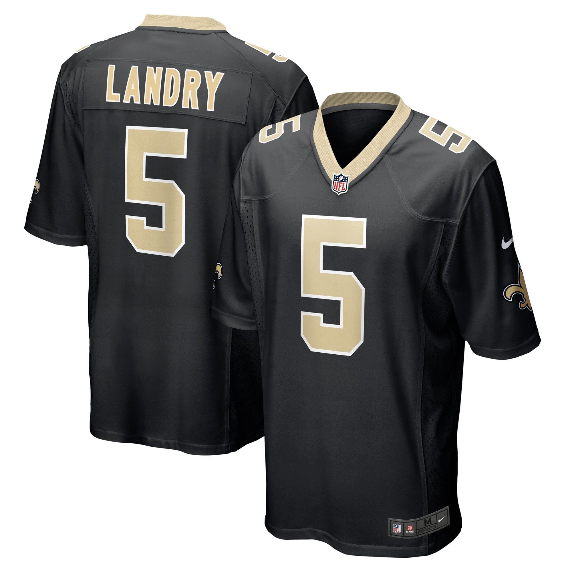 Men s Nike Jarvis Landry Black New Orleans Saints Player Game Jersey