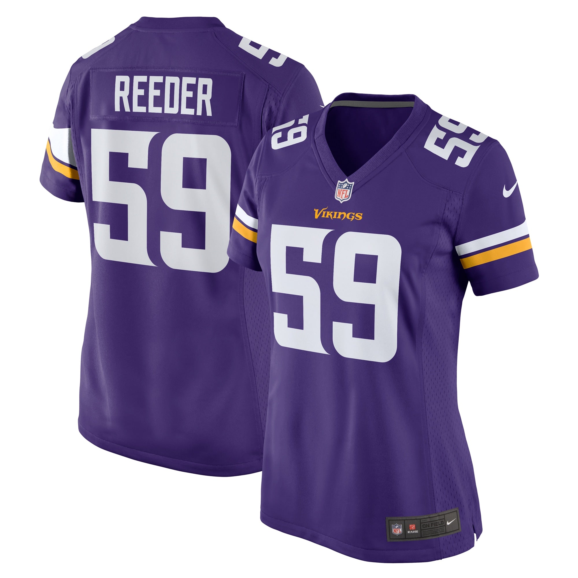 Troy Reeder Minnesota Vikings Nike Women s Game Jersey   Purple