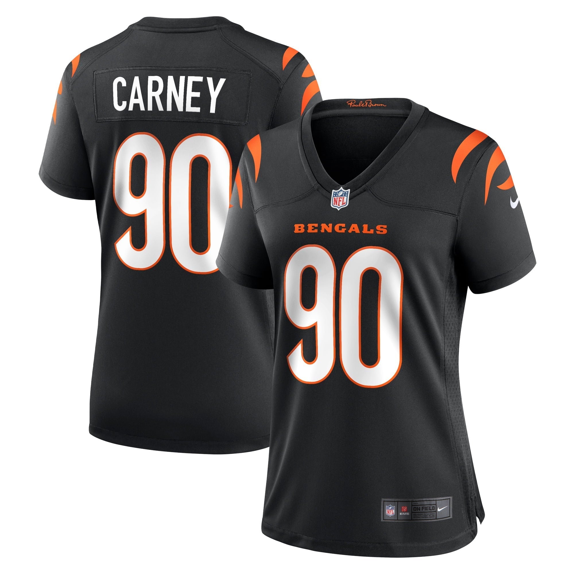 Women s Nike Owen Carney Black Cincinnati Bengals Home Game Player Jersey