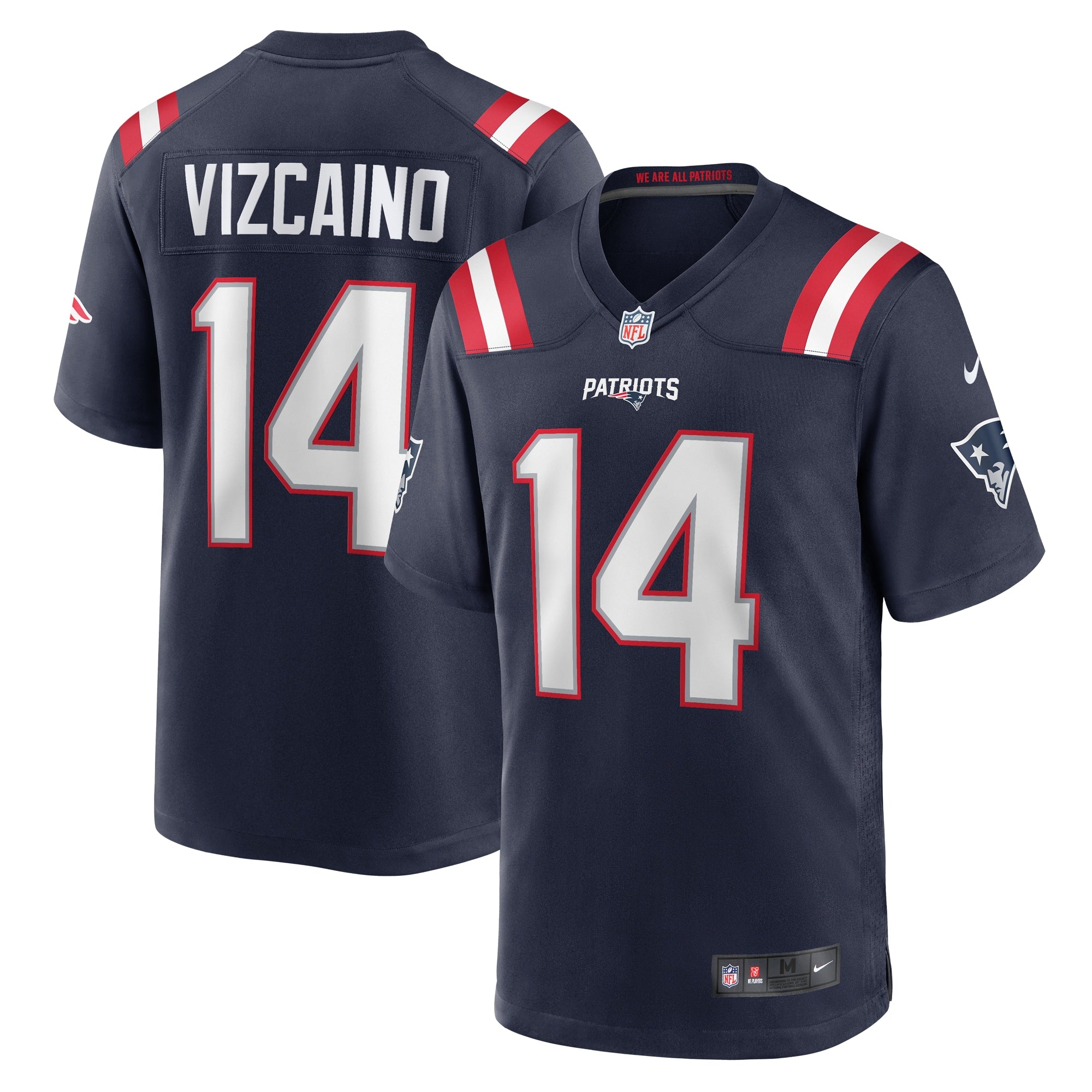 Tristan Vizcaino New England Patriots Nike Home Game Player Jersey   Navy