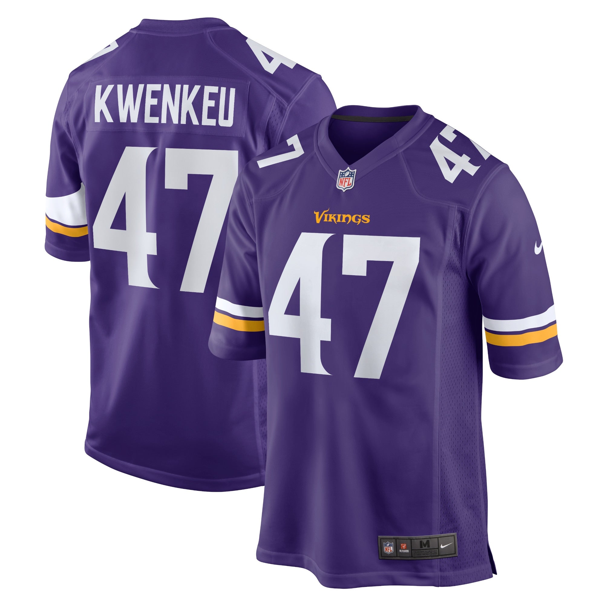 William Kwenkeu Minnesota Vikings Nike Home Game Player Jersey   Purple