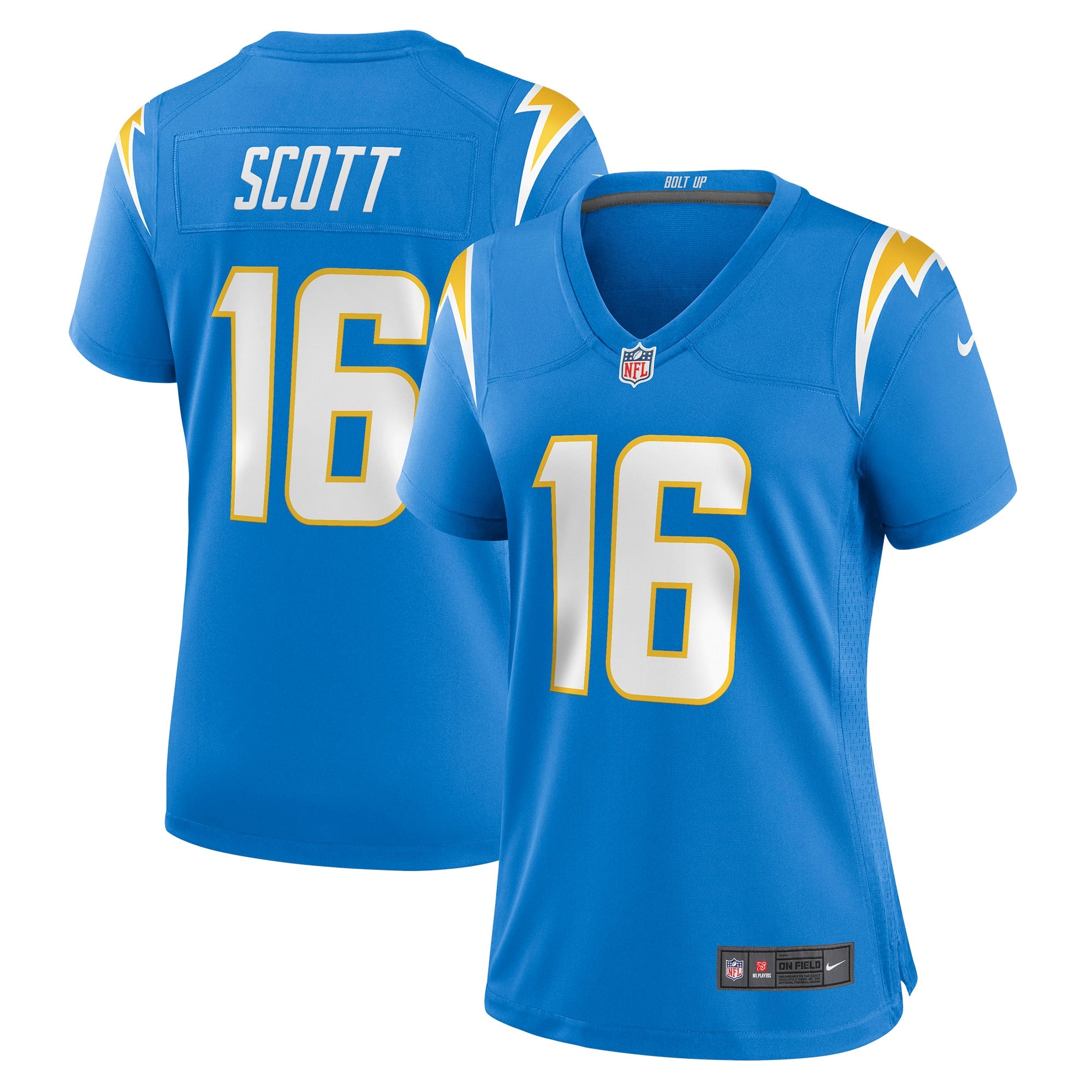 JK Scott Los Angeles Chargers Nike Women s Game Jersey   Powder Blue