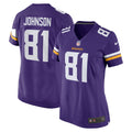 Women s Nike Bisi Johnson Purple Minnesota Vikings Game Jersey