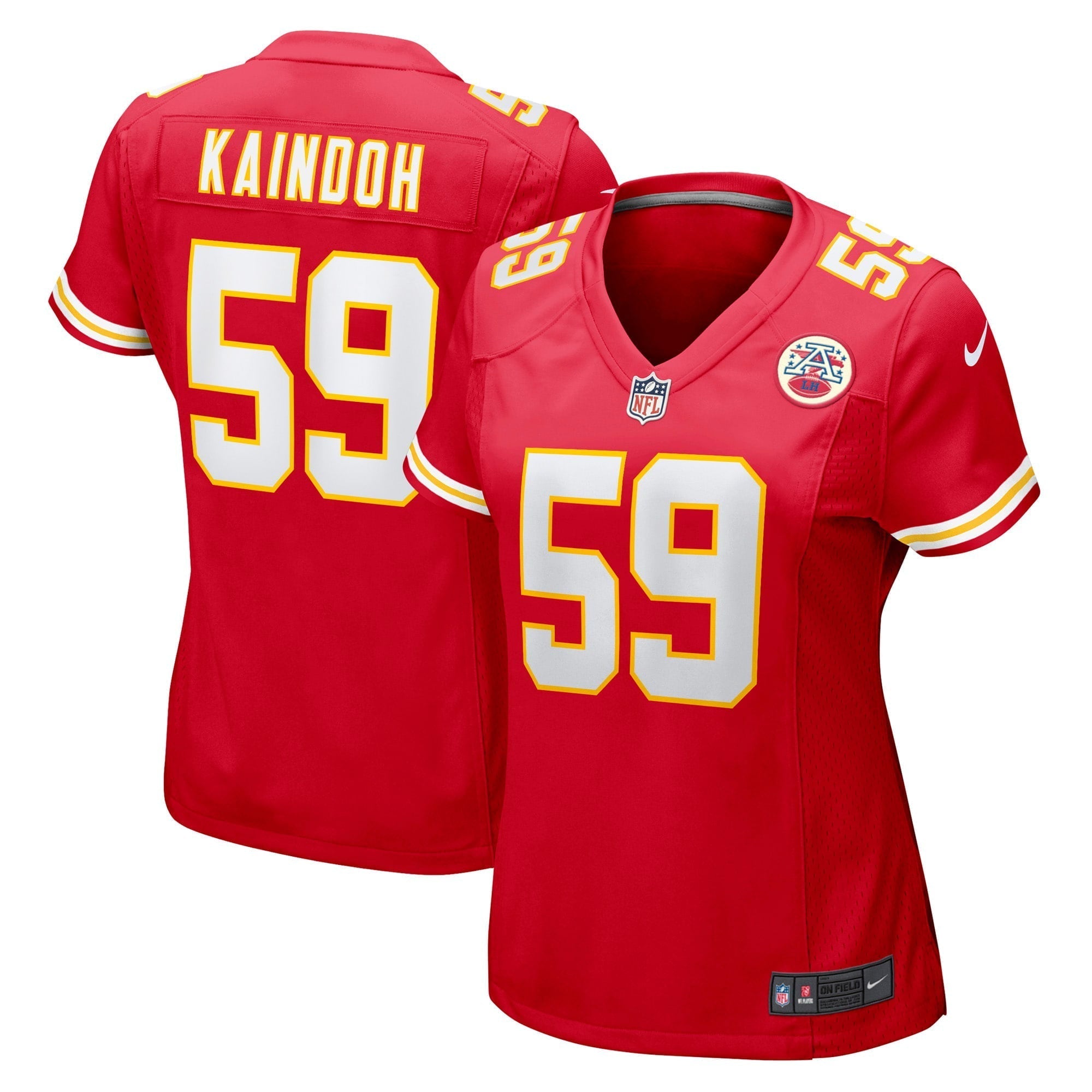 Women s Nike Joshua Kaindoh Red Kansas City Chiefs Game Jersey