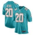 Men s Nike Justin Bethel Aqua Miami Dolphins Game Player Jersey