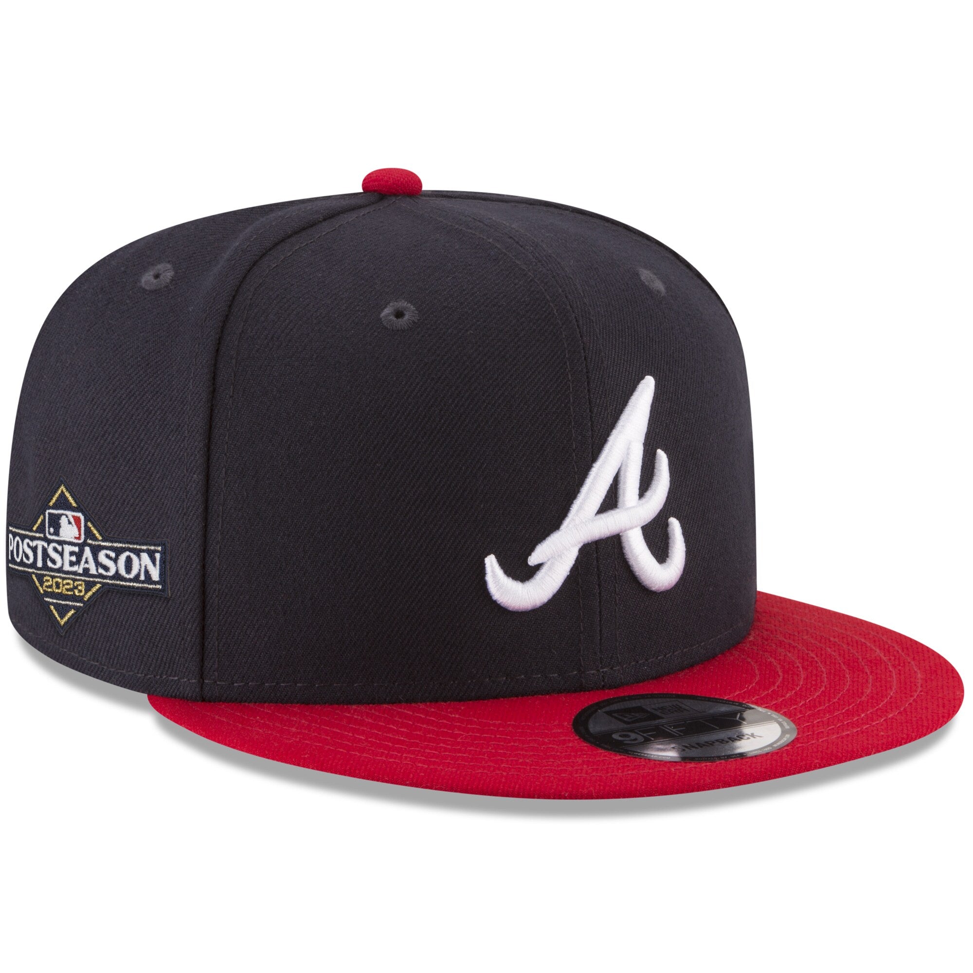 Atlanta Braves New Era 2023 Postseason Side Patch 9FIFTY Snapback Hat - Navy