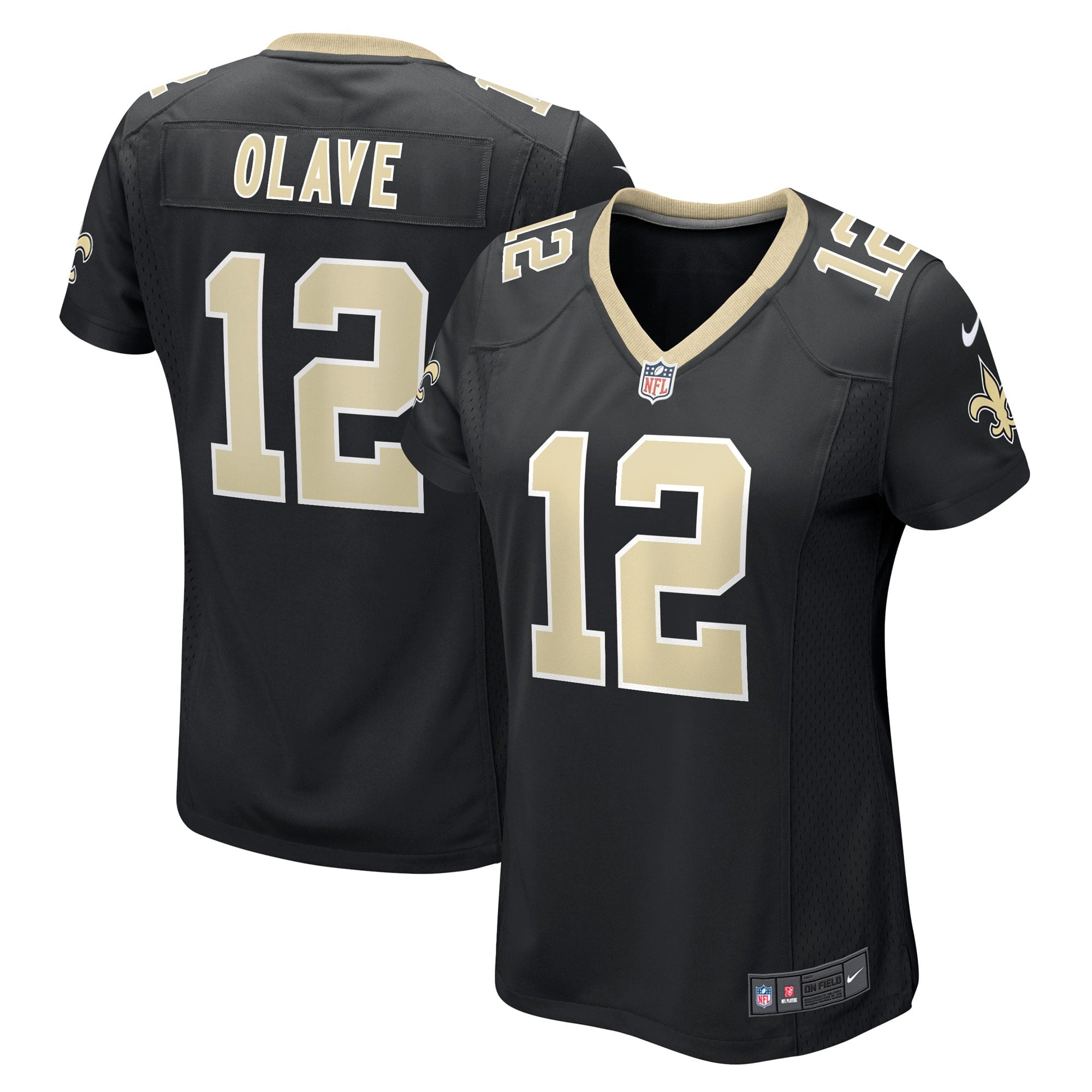 Women s Nike Chris Olave Black New Orleans Saints Game Player Jersey
