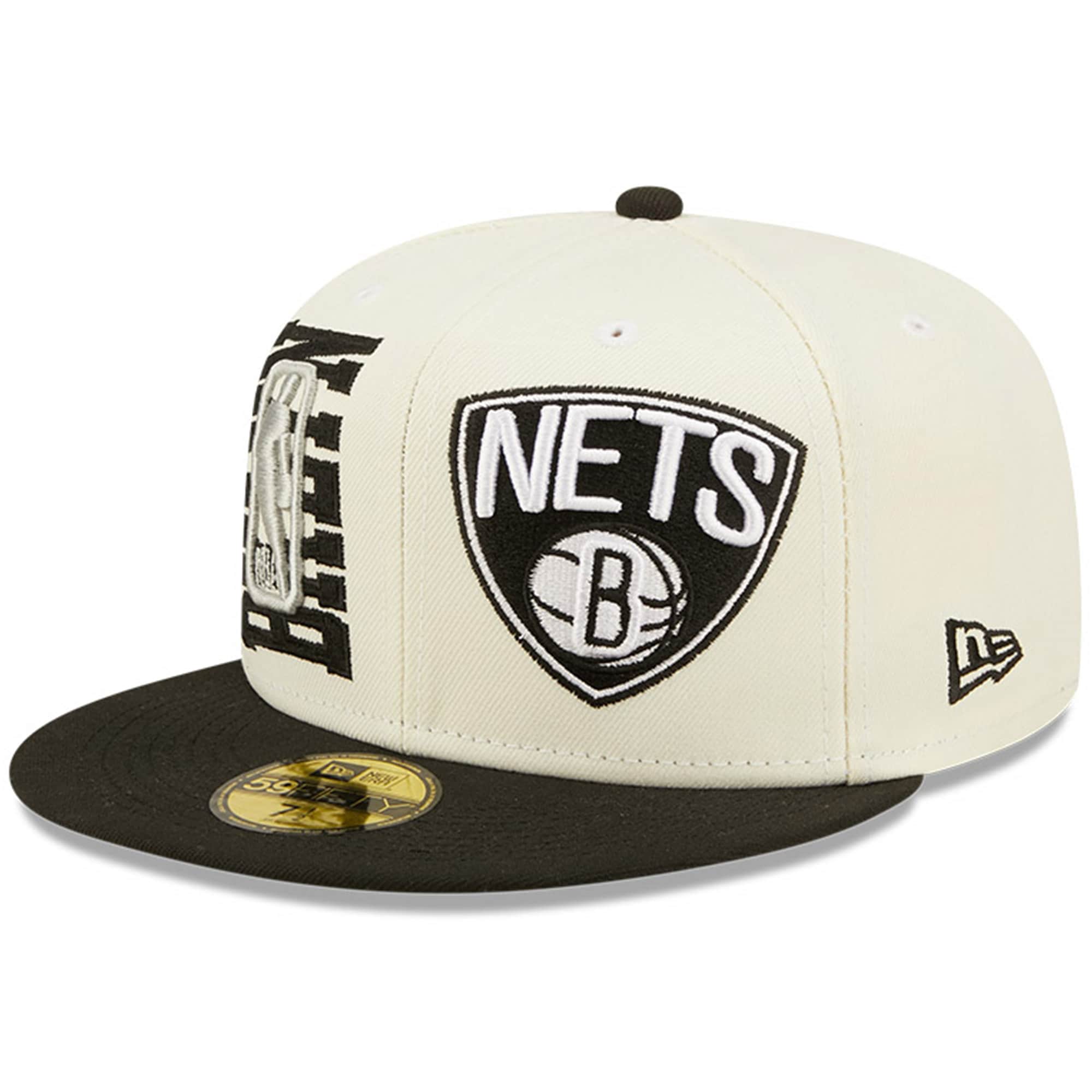 Brooklyn Nets New Era 2022 NBA Draft 59FIFTY Fitted Hat - Cream/Black