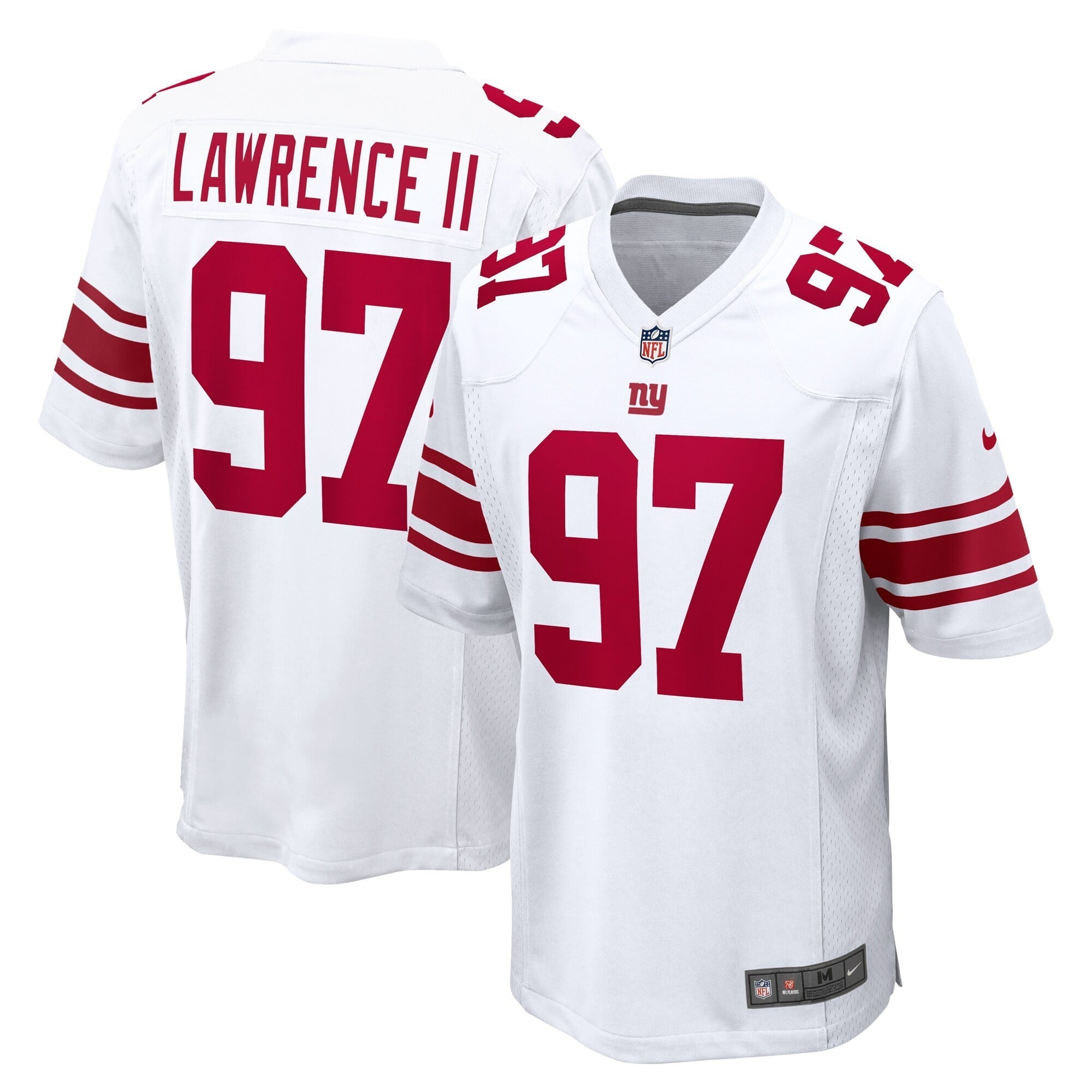 Men s Nike Dexter Lawrence II White New York Giants Game Player Jersey