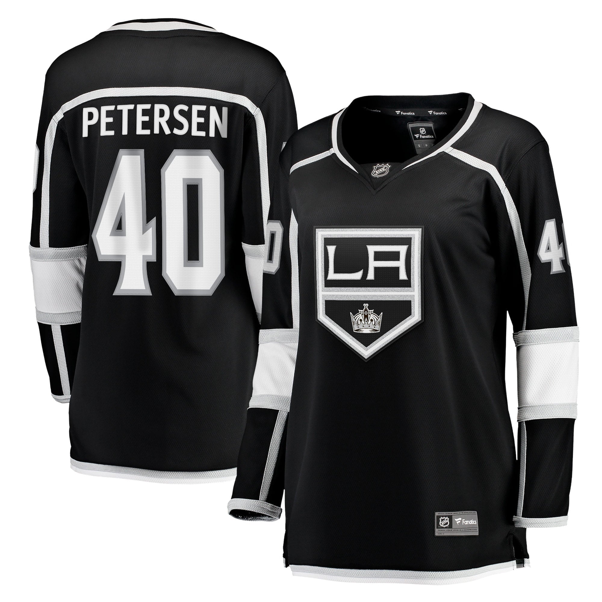 Women's Fanatics Branded Cal Petersen Black Los Angeles Kings Home Breakaway Player Jersey