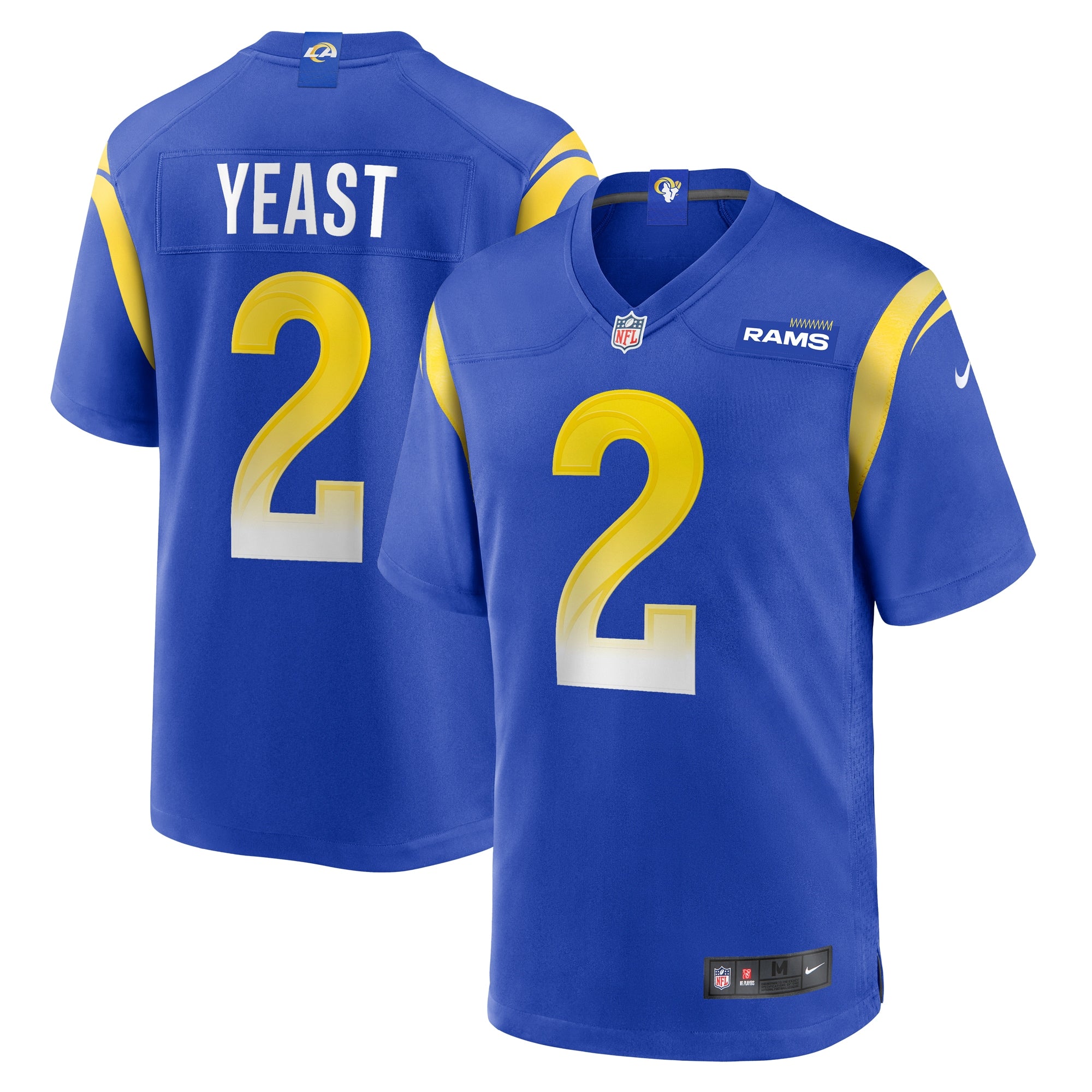 Russ Yeast Los Angeles Rams Nike Home Game Jersey   Royal