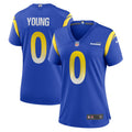 Women s Nike Byron Young Royal Los Angeles Rams Home Game Jersey