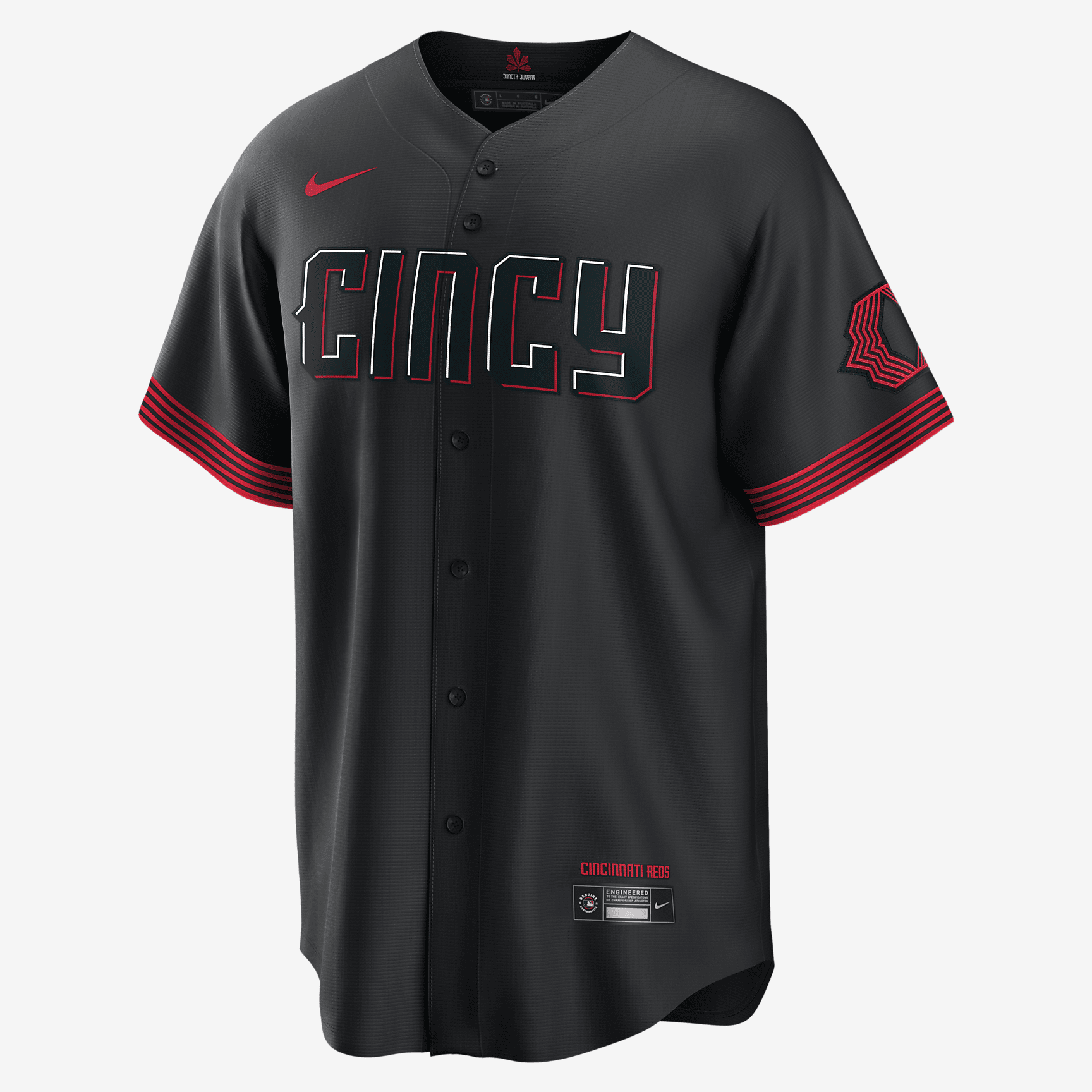 MLB Cincinnati Reds City Connect Men's Replica Baseball Jersey - Black