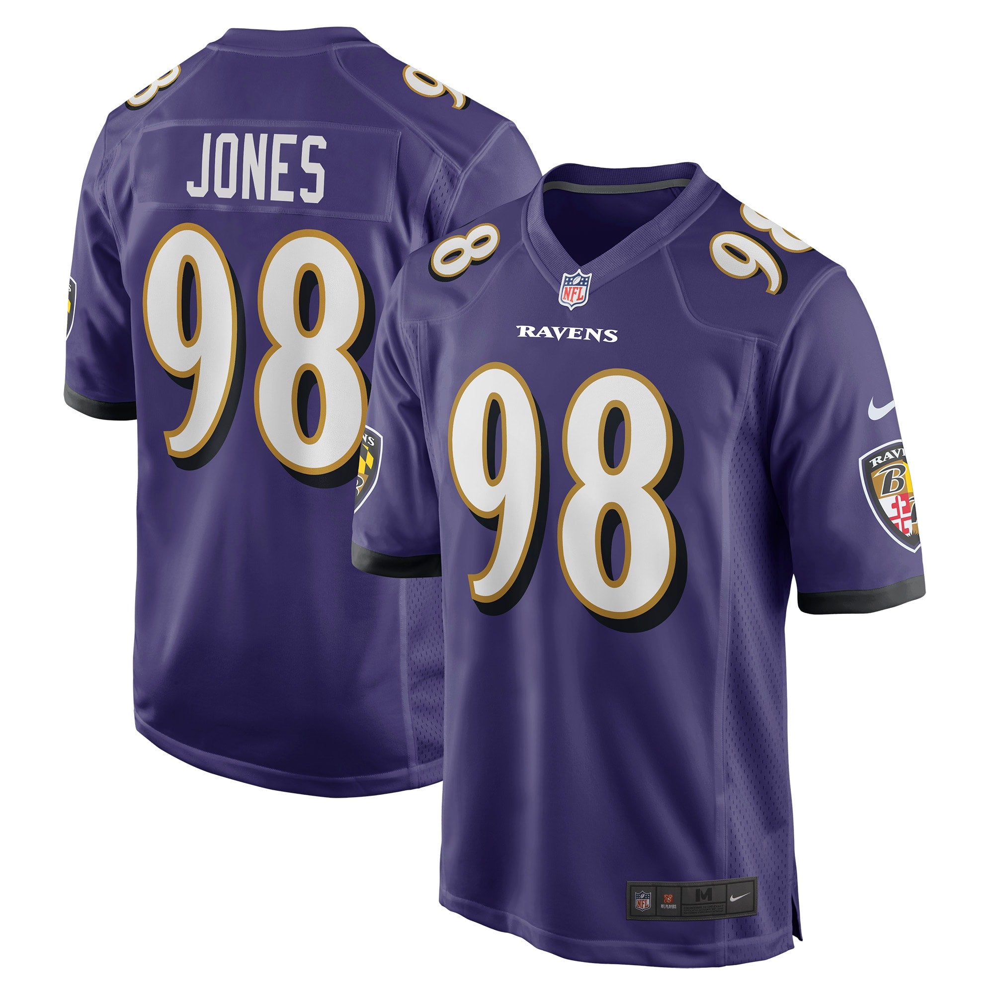 Travis Jones Baltimore Ravens Nike Player Game Jersey   Purple