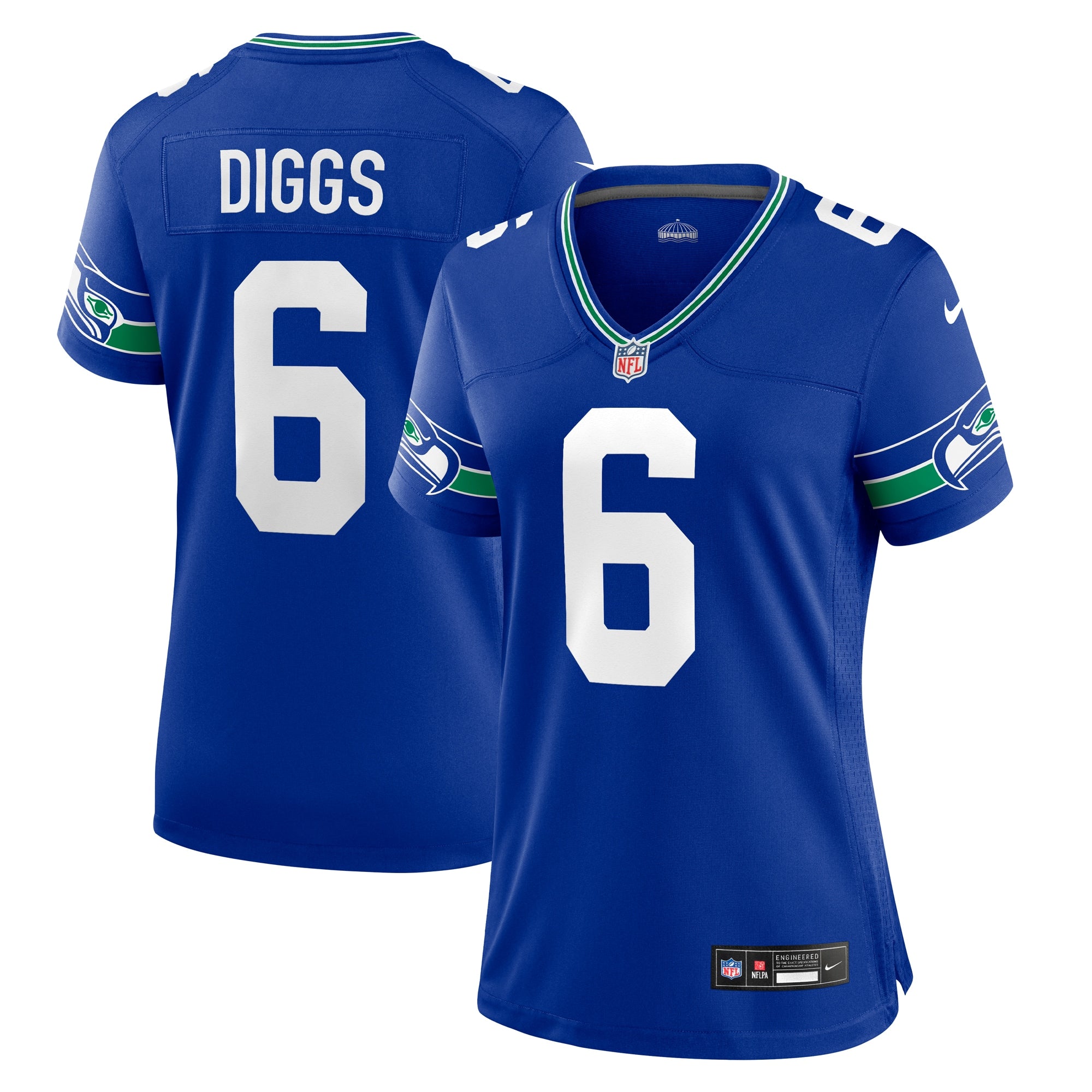 Quandre Diggs Seattle Seahawks Nike Women s Throwback Player Game Jersey Royal