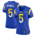 Women s Nike Tutu Atwell Royal Los Angeles Rams Home Game Jersey