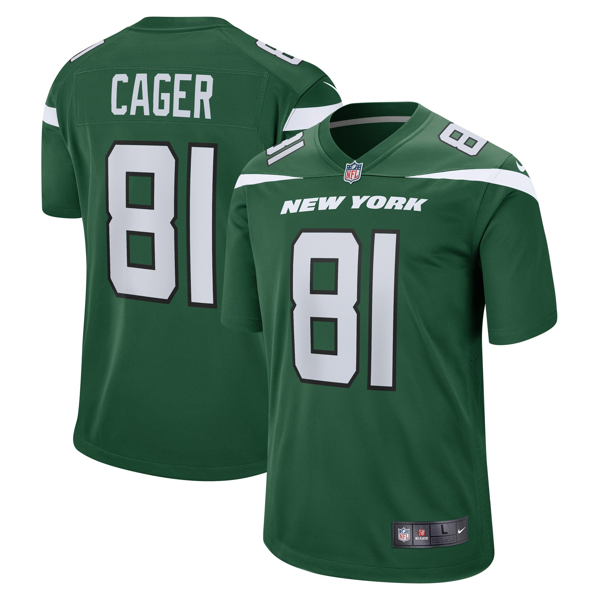 Lawrence Cager New York Jets Nike Team Game Player Jersey   Gotham Green