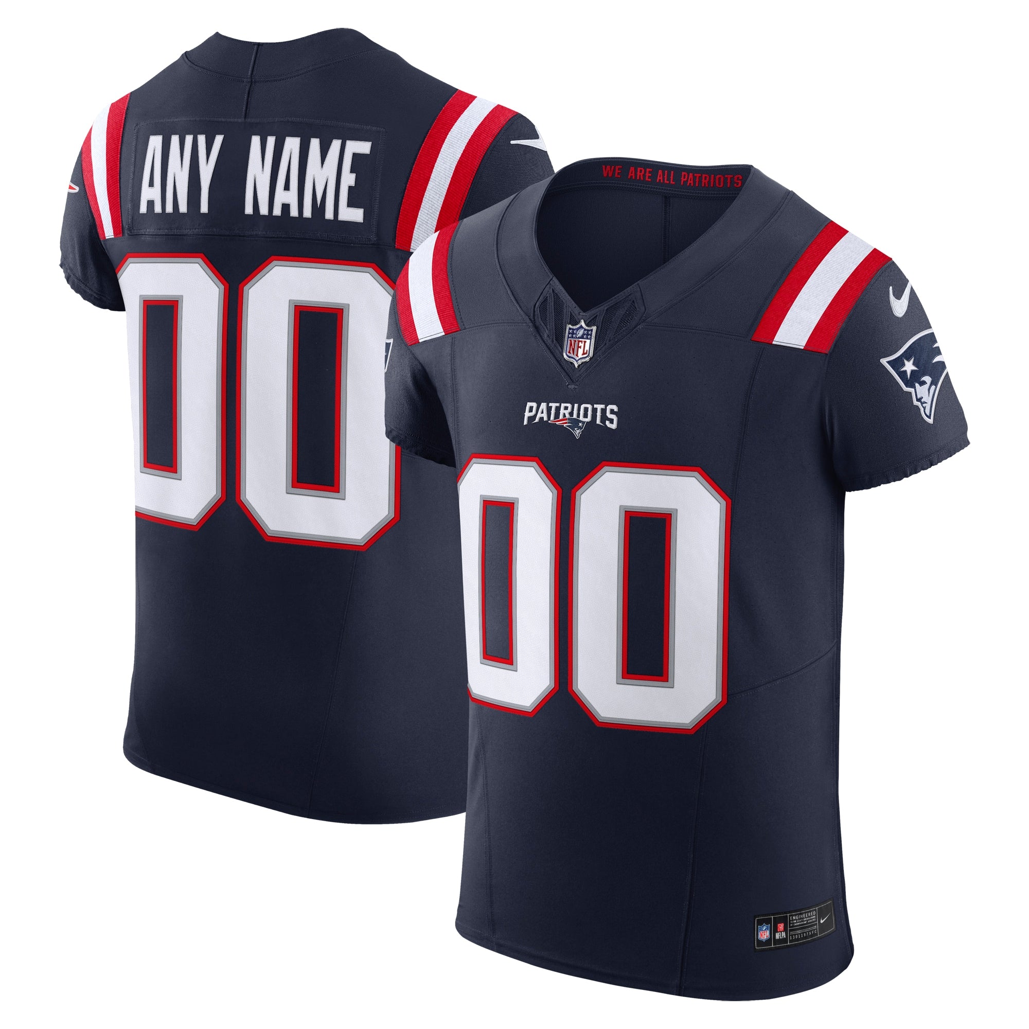 New England Patriots Nike Vapor F.U.S.E. Elite Custom Jersey   Navy