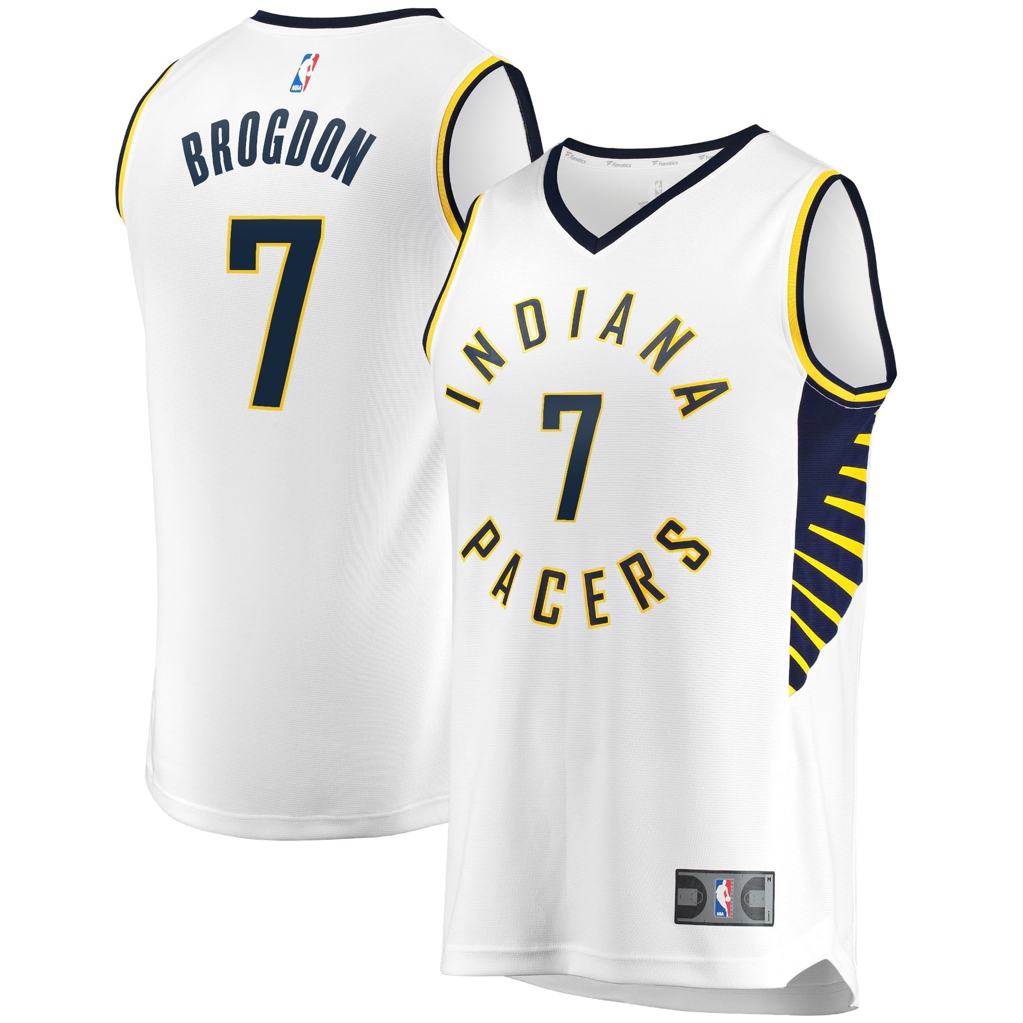 Men's Fanatics Branded Malcolm Brogdon White Indiana Pacers Fast Break Replica Jersey - Association Edition