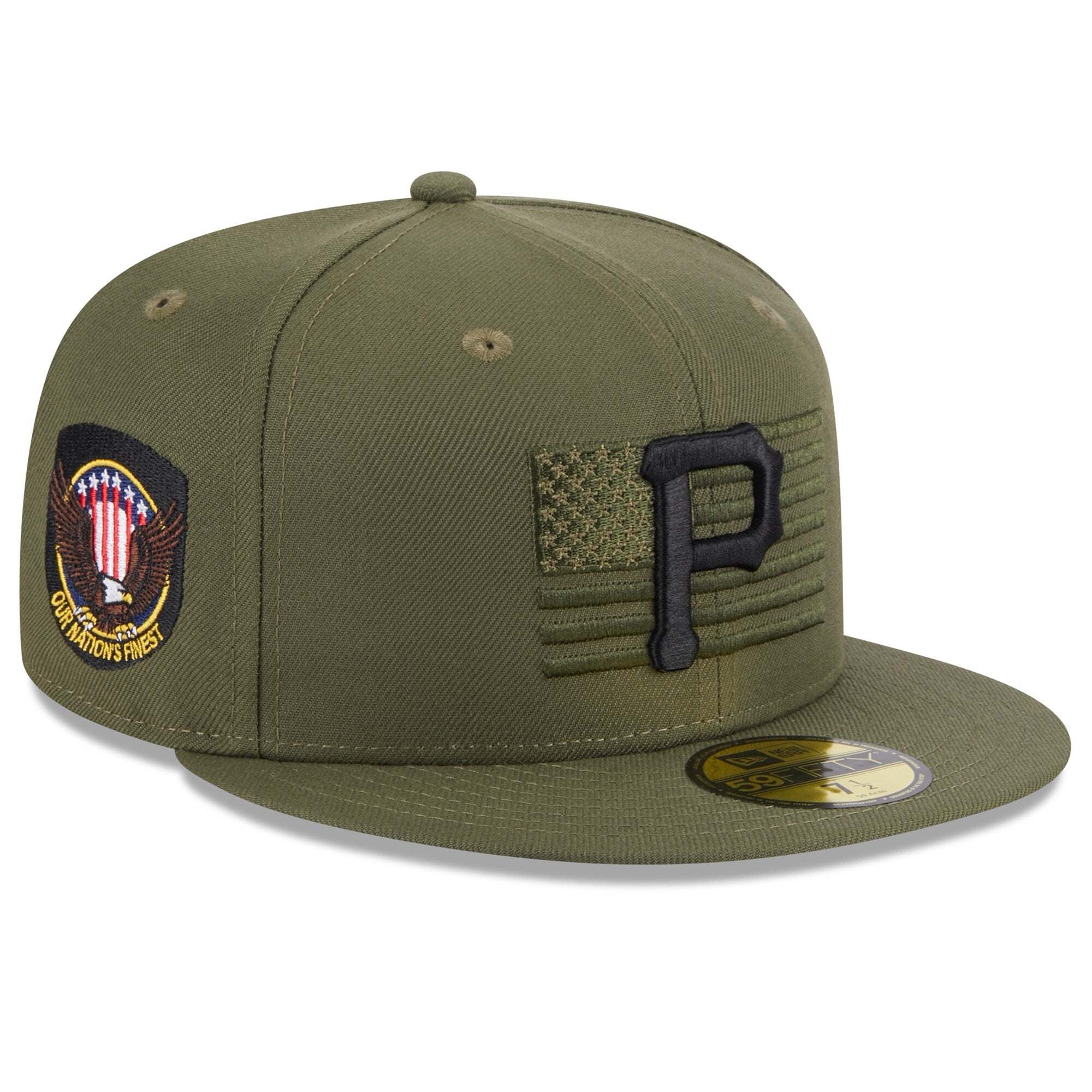 Pittsburgh Pirates New Era 2023 Armed Forces Day On-Field 59FIFTY Fitted Hat - Green