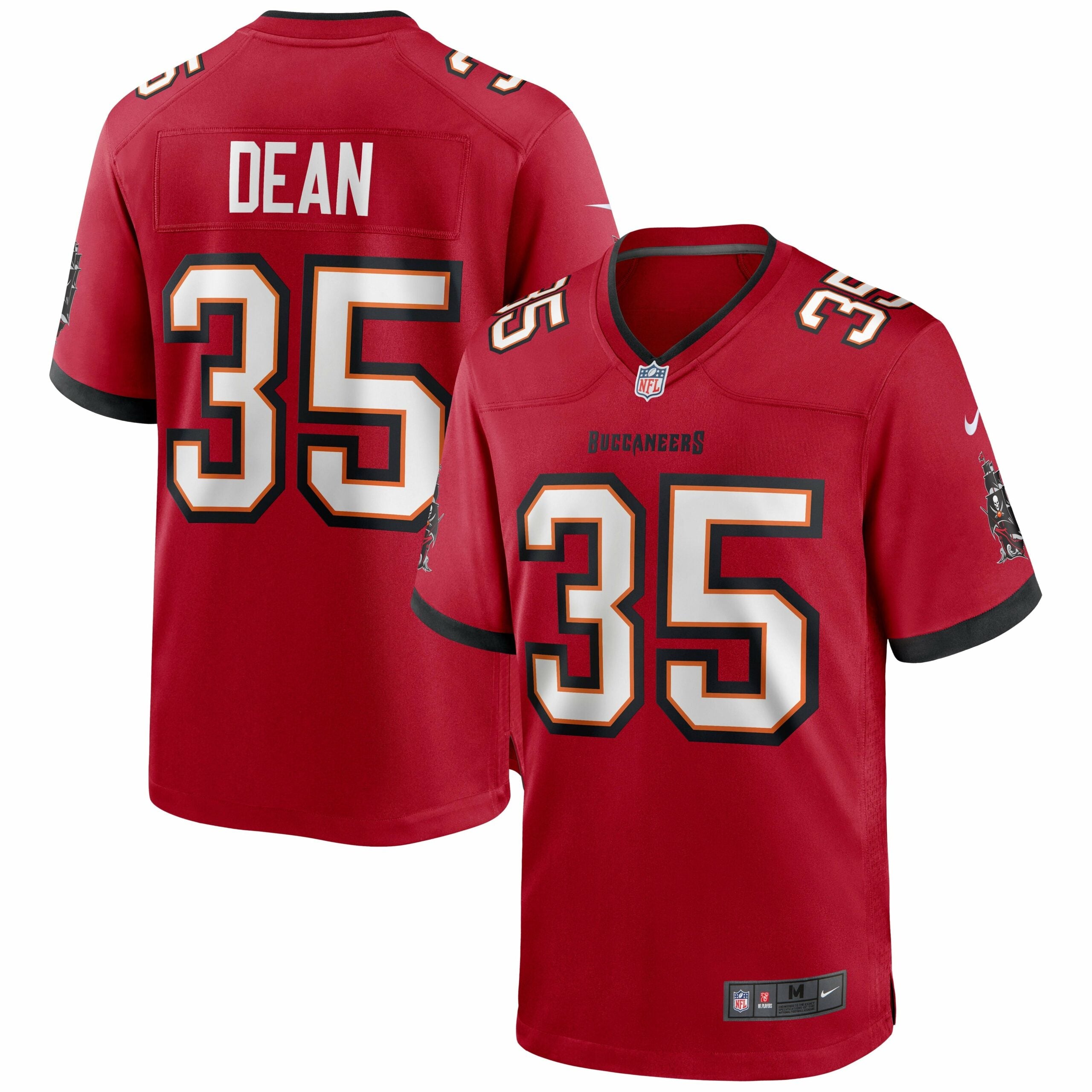 Men s Nike Jamel Dean Red Tampa Bay Buccaneers Game Jersey