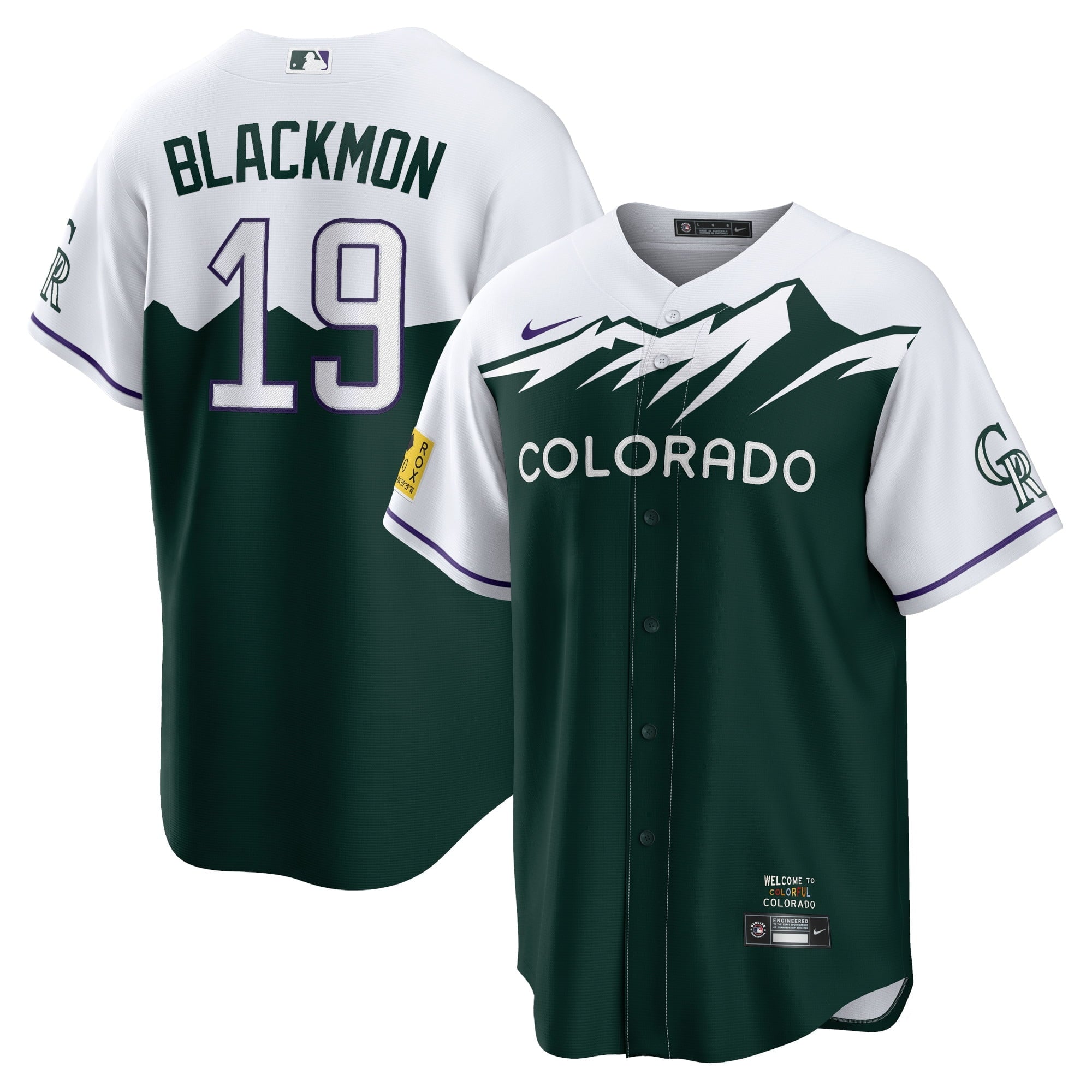 Men's Nike Charlie Blackmon Green Colorado Rockies 2022 City Connect Replica Player Jersey