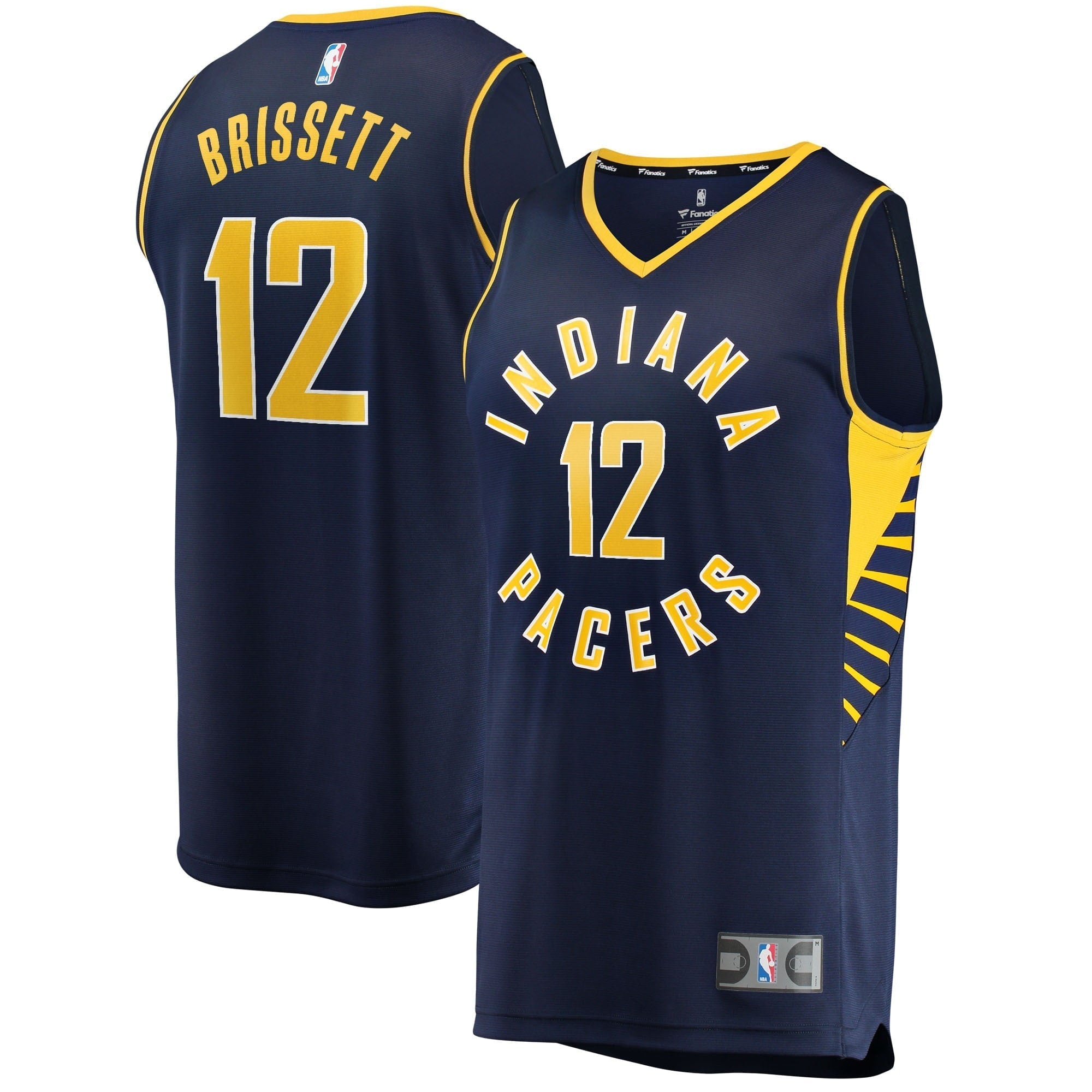 Men's Fanatics Branded Oshae Brissett Navy Indiana Pacers 2021/22 Fast Break Replica Jersey - Icon Edition