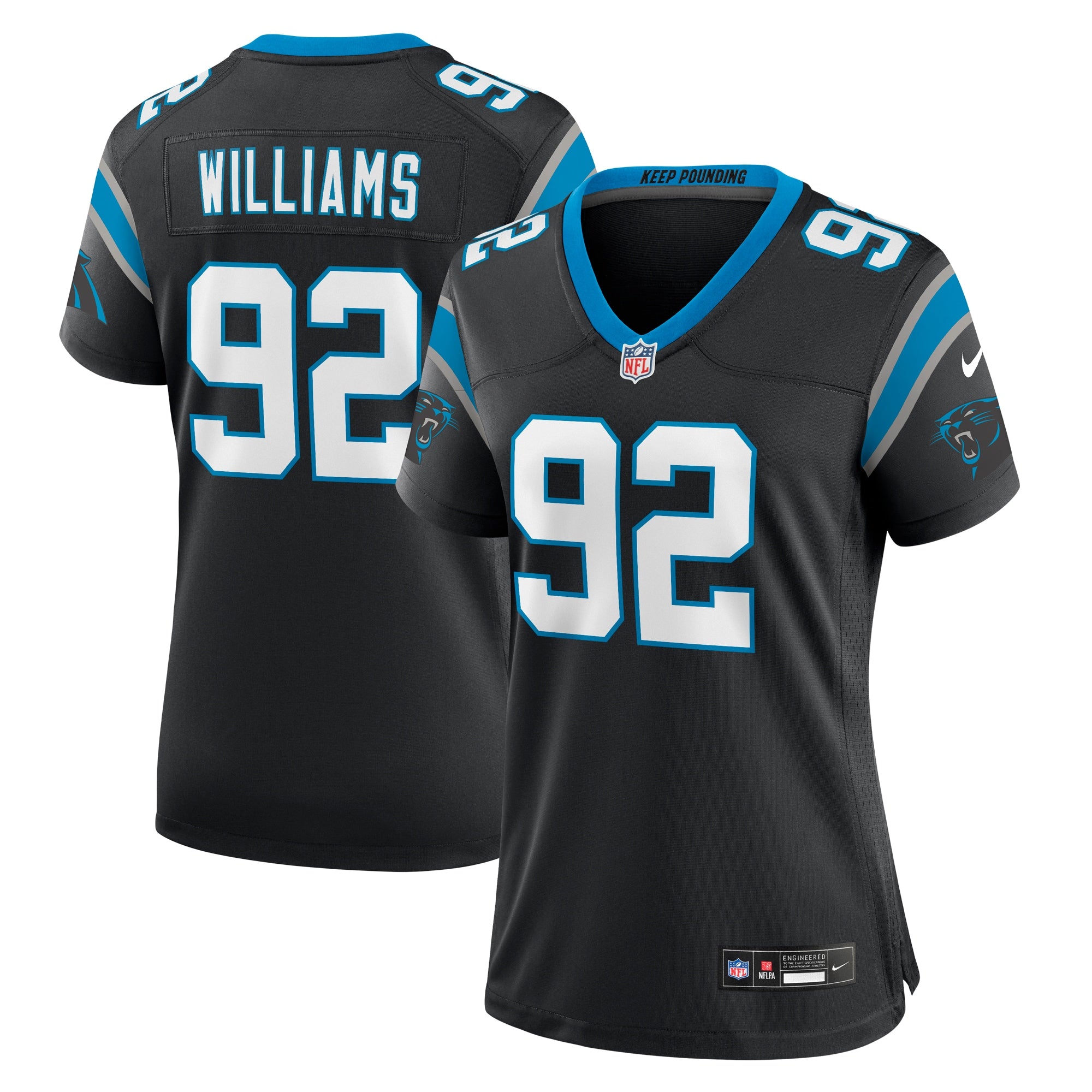 Raequan Williams Carolina Panthers Nike Women s Team Game Jersey   Black