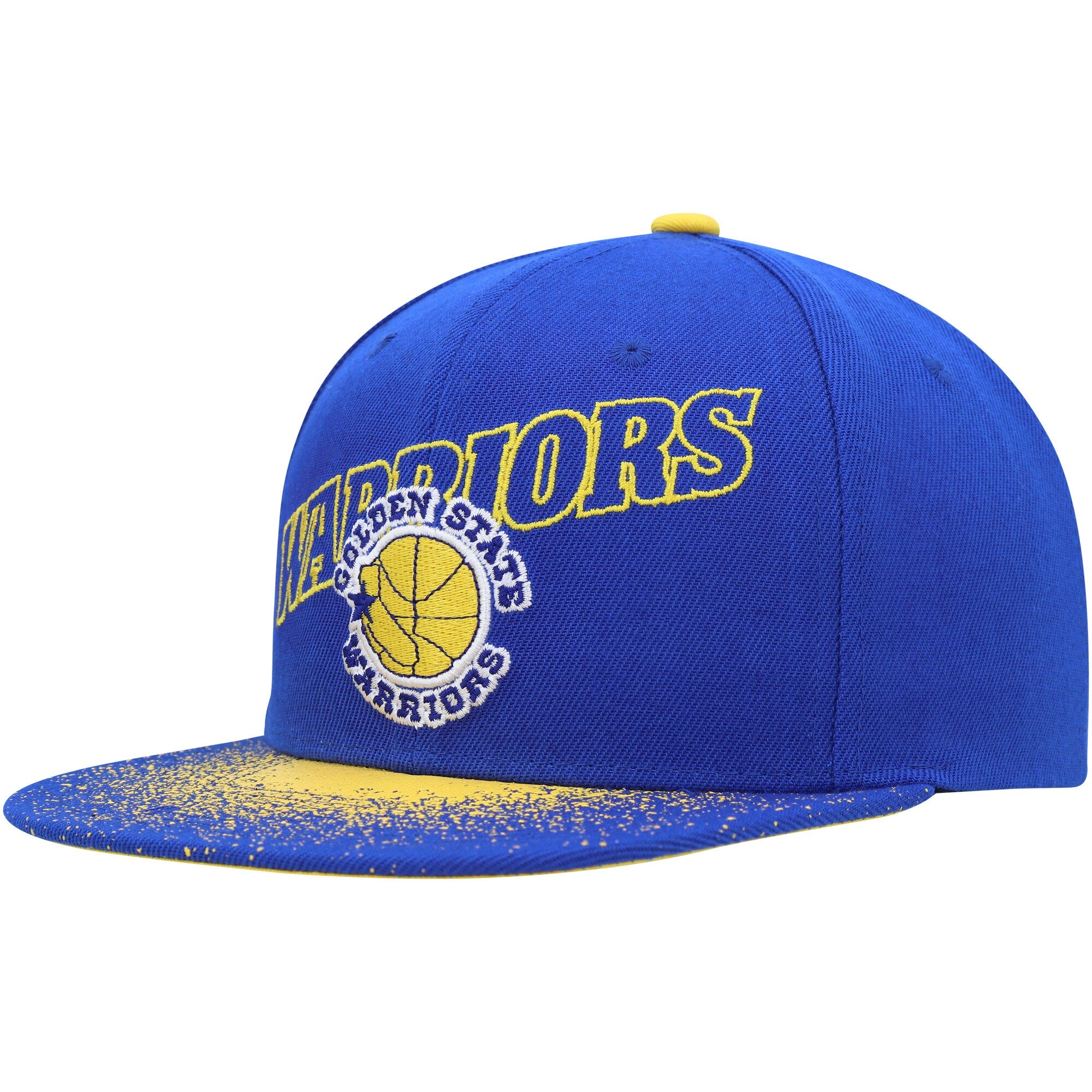 Golden State Warriors Mitchell & Ness Hardwood Classics Energy Re-Take Speckle Brim Snapback Hat - Royal