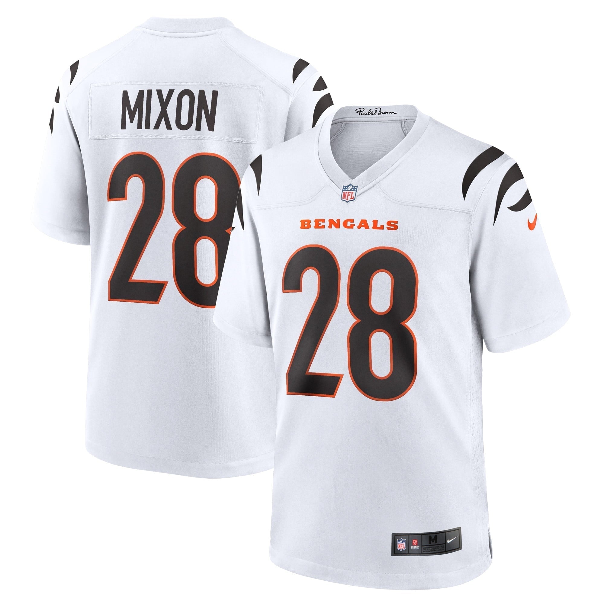 Men s Nike Joe Mixon White Cincinnati Bengals Away Game Player Jersey
