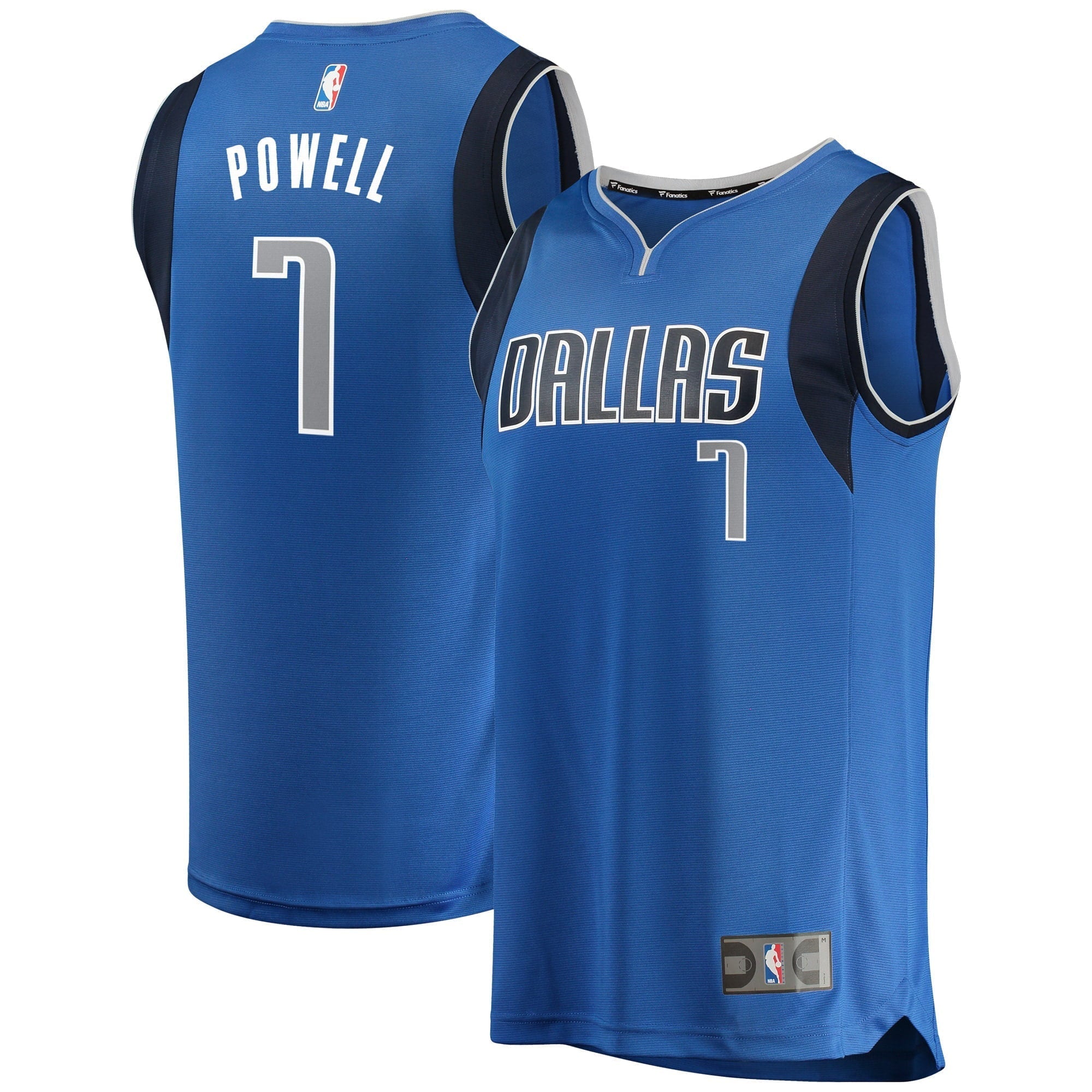Men's Fanatics Branded Dwight Powell Royal Dallas Mavericks Fast Break Replica Team Color Player Jersey - Icon Edition