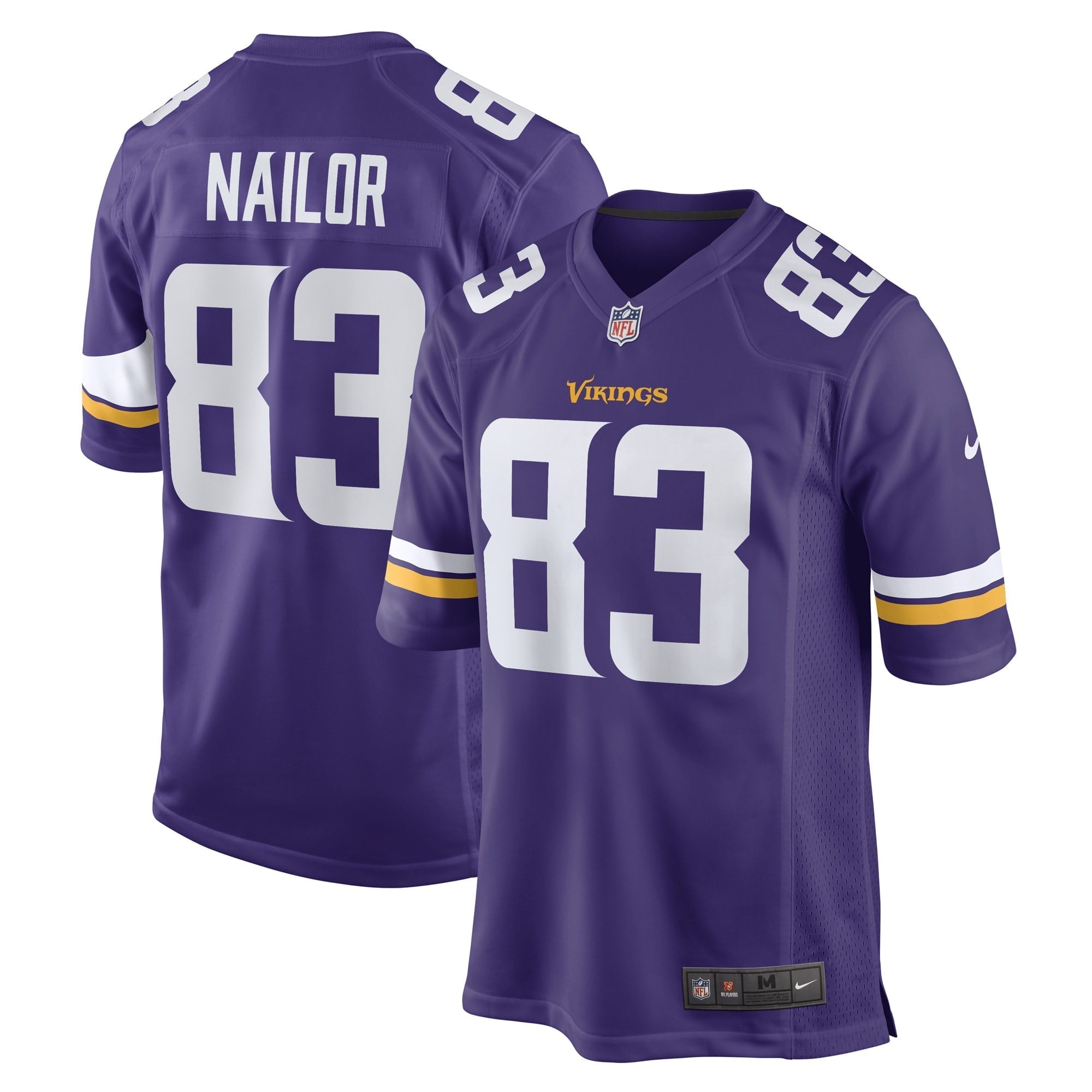 Men s Nike Jalen Nailor Purple Minnesota Vikings Game Player Jersey