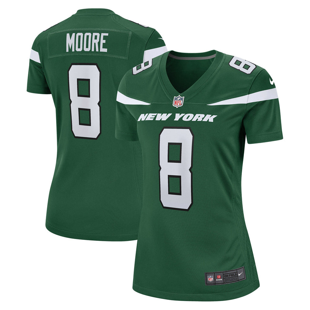 Women s New York Jets Elijah Moore Game Player Jersey Gotham Green
