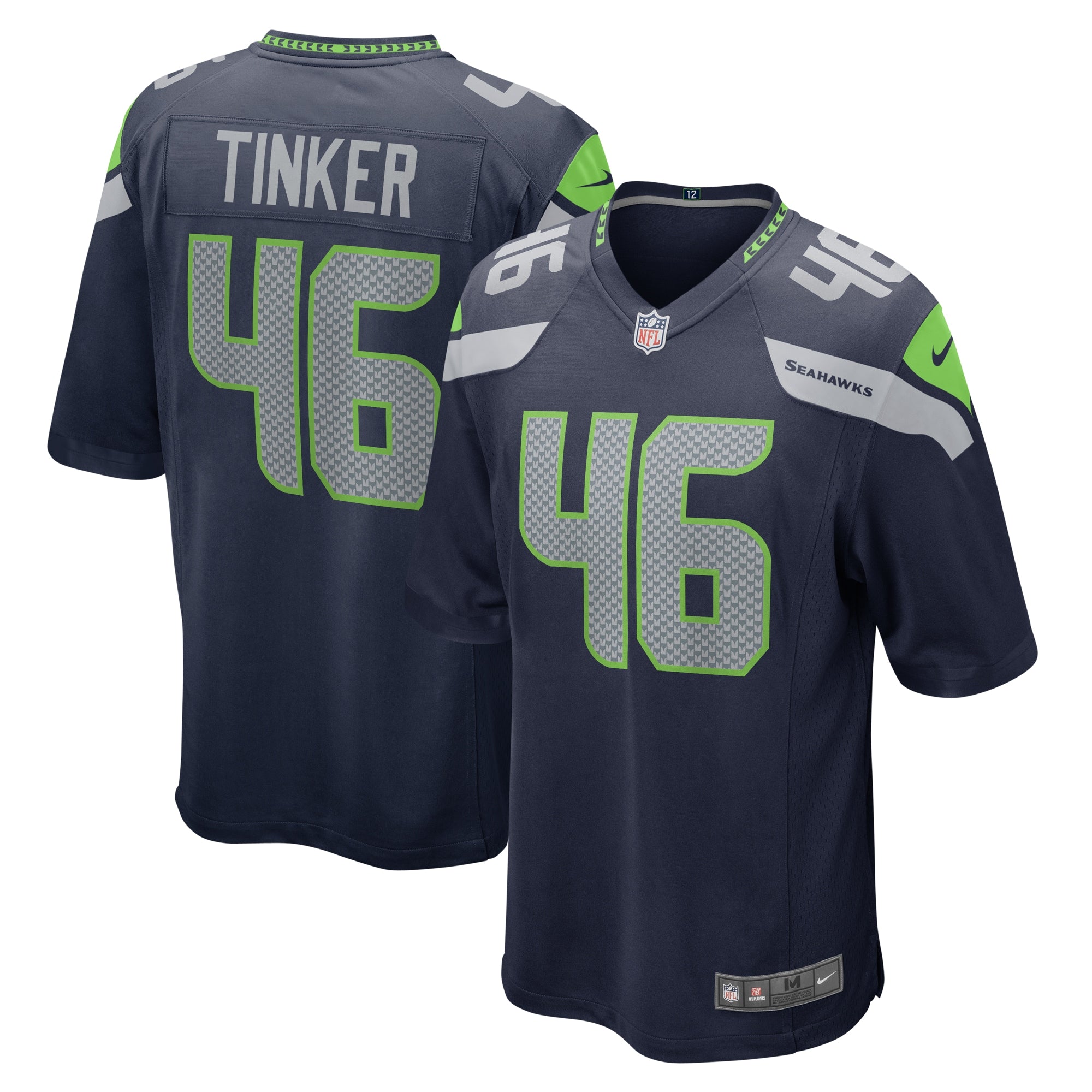 Carson Tinker Seattle Seahawks Nike Home Game Player Jersey College Navy
