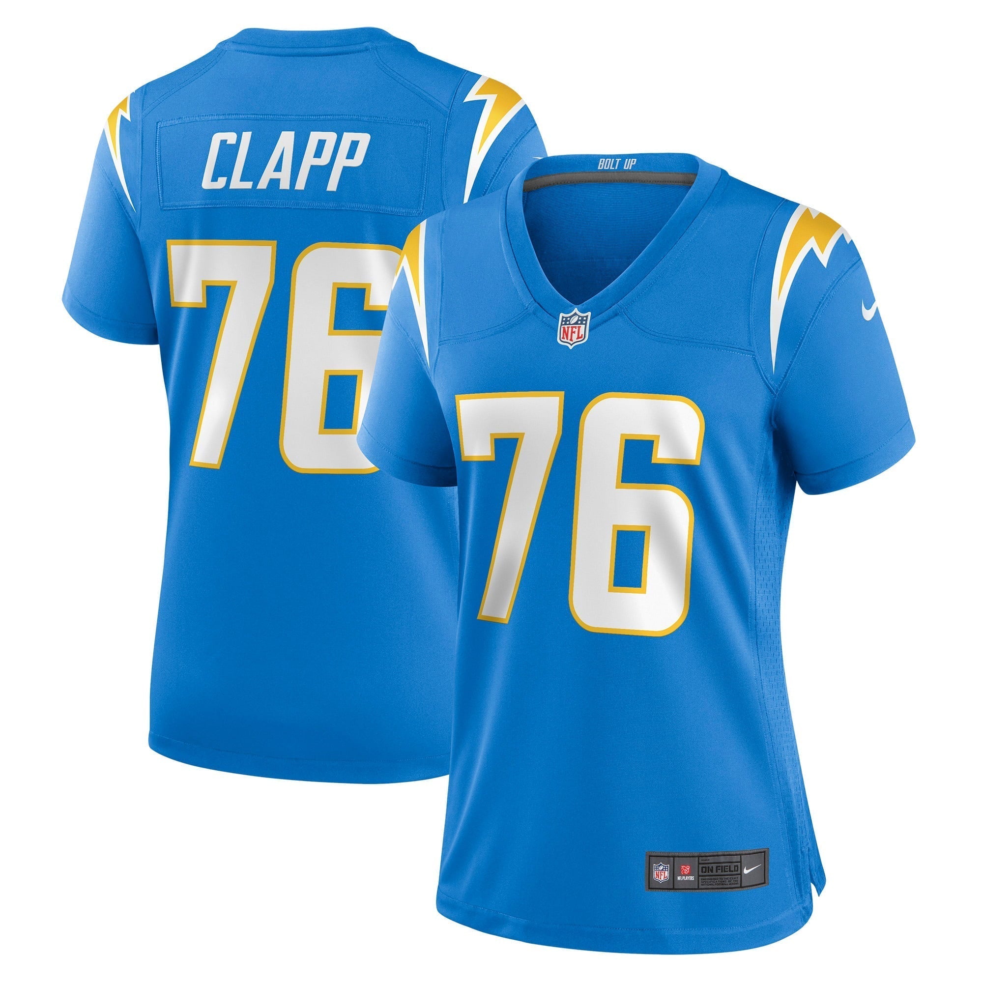 Women s Nike Will Clapp Powder Blue Los Angeles Chargers Game Jersey