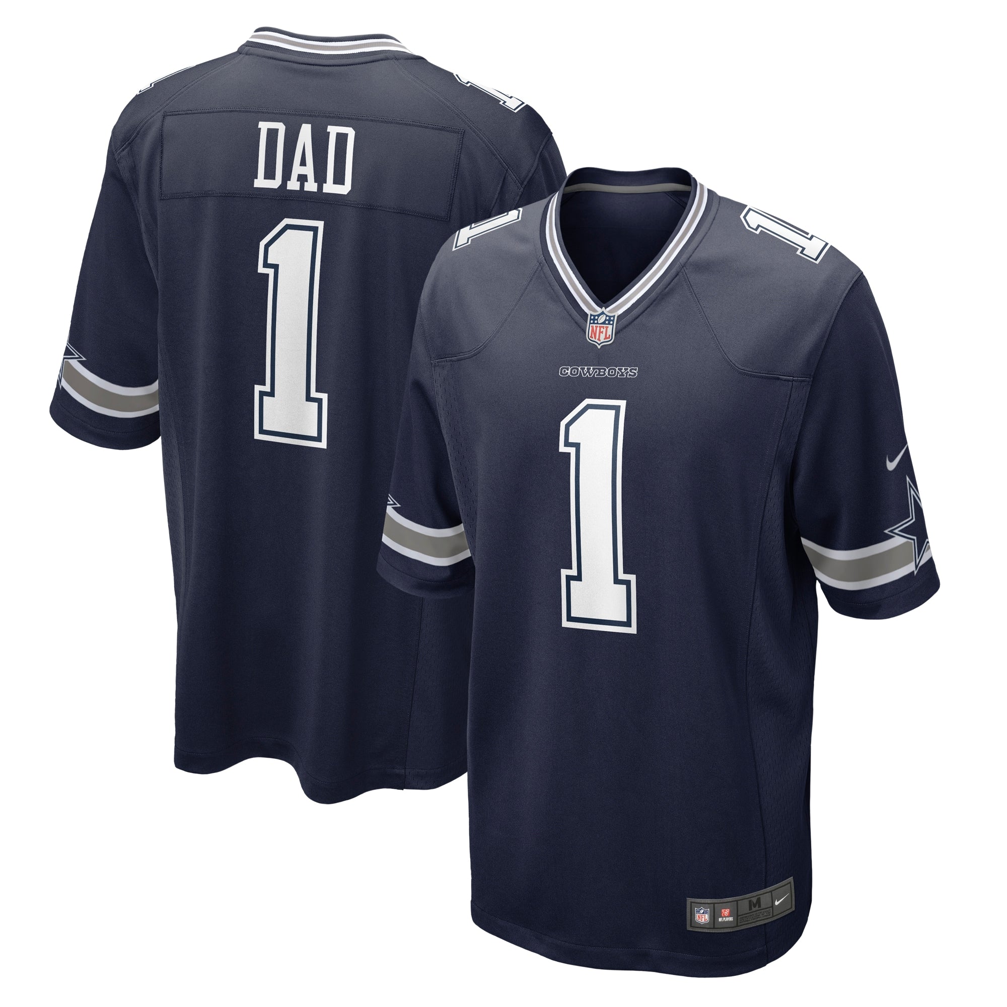 Number 1 Dad Dallas Cowboys Nike Game Jersey   Navy
