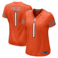 Justin Fields Chicago Bears Nike Women s Game Jersey   Orange