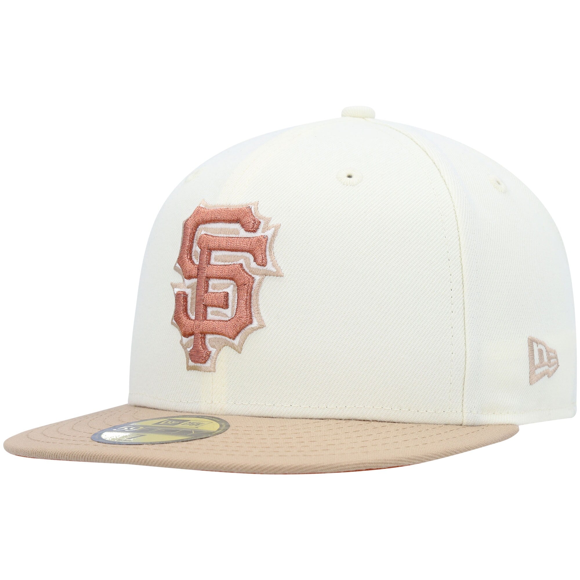 San Francisco Giants New Era Chrome Camel Rust Undervisor 59FIFTY Fitted Hat - Cream
