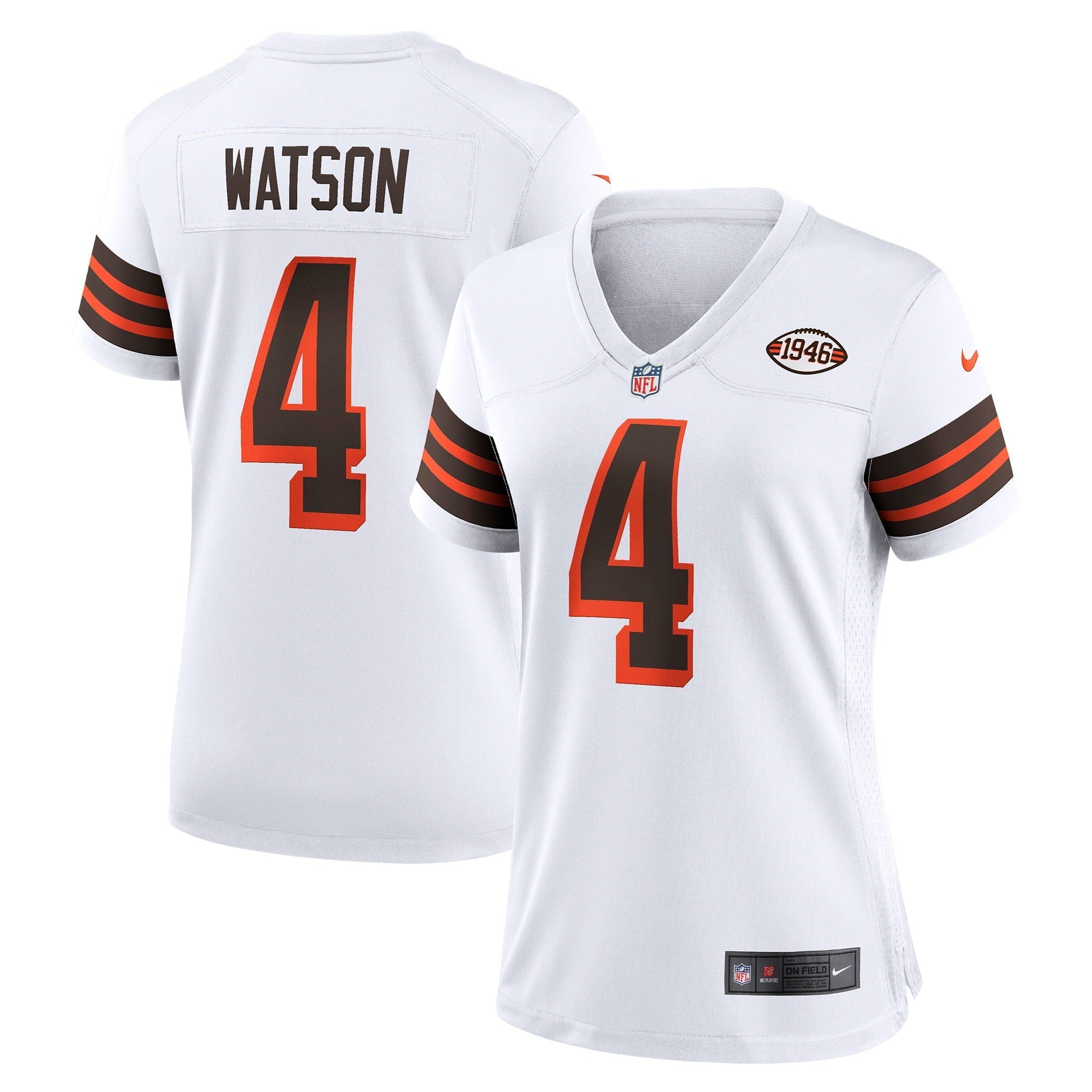 Women s Nike Deshaun Watson White Cleveland Browns Alternate Game Jersey