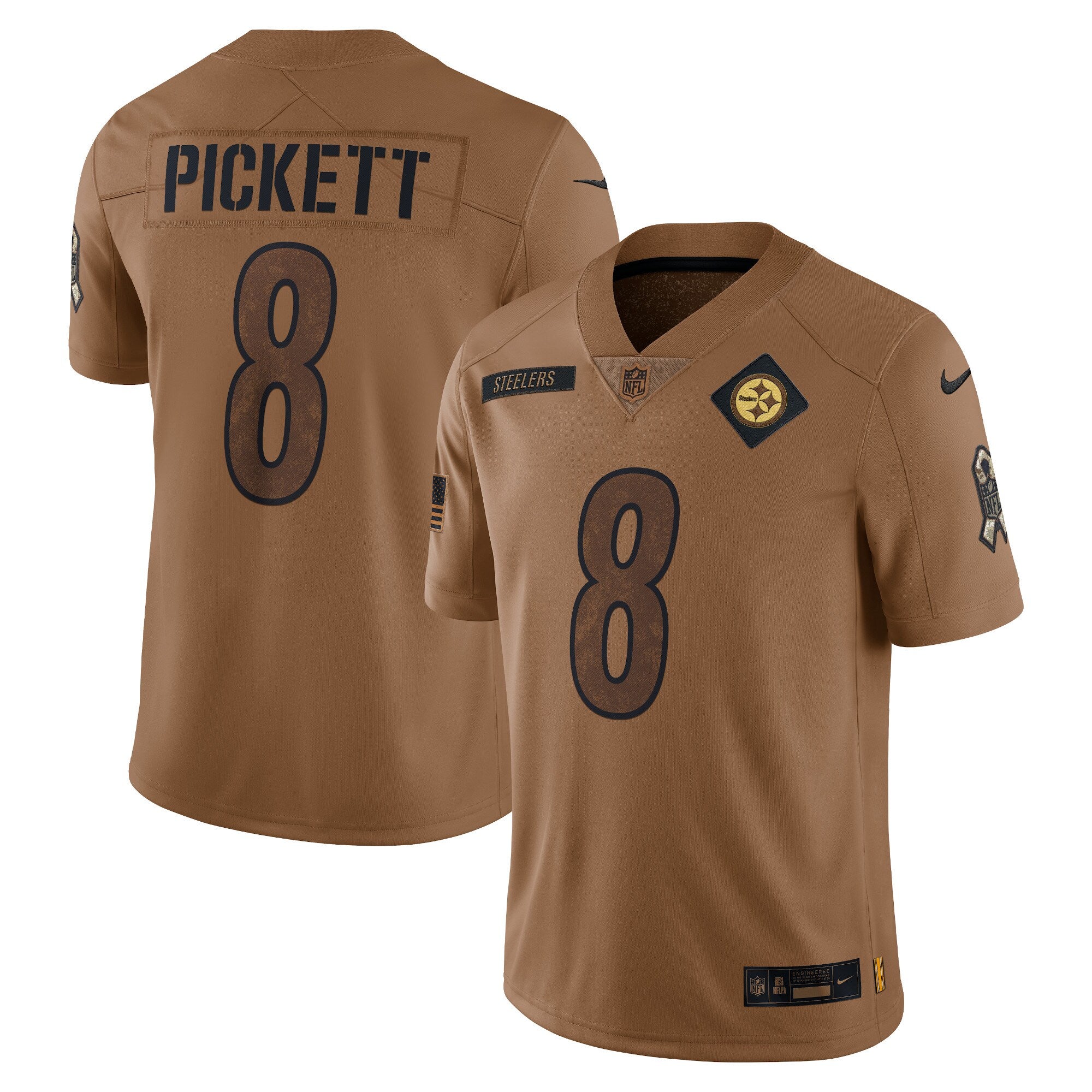 Kenny Pickett Pittsburgh Steelers Nike 2023 Salute To Service Limited Jersey   Brown