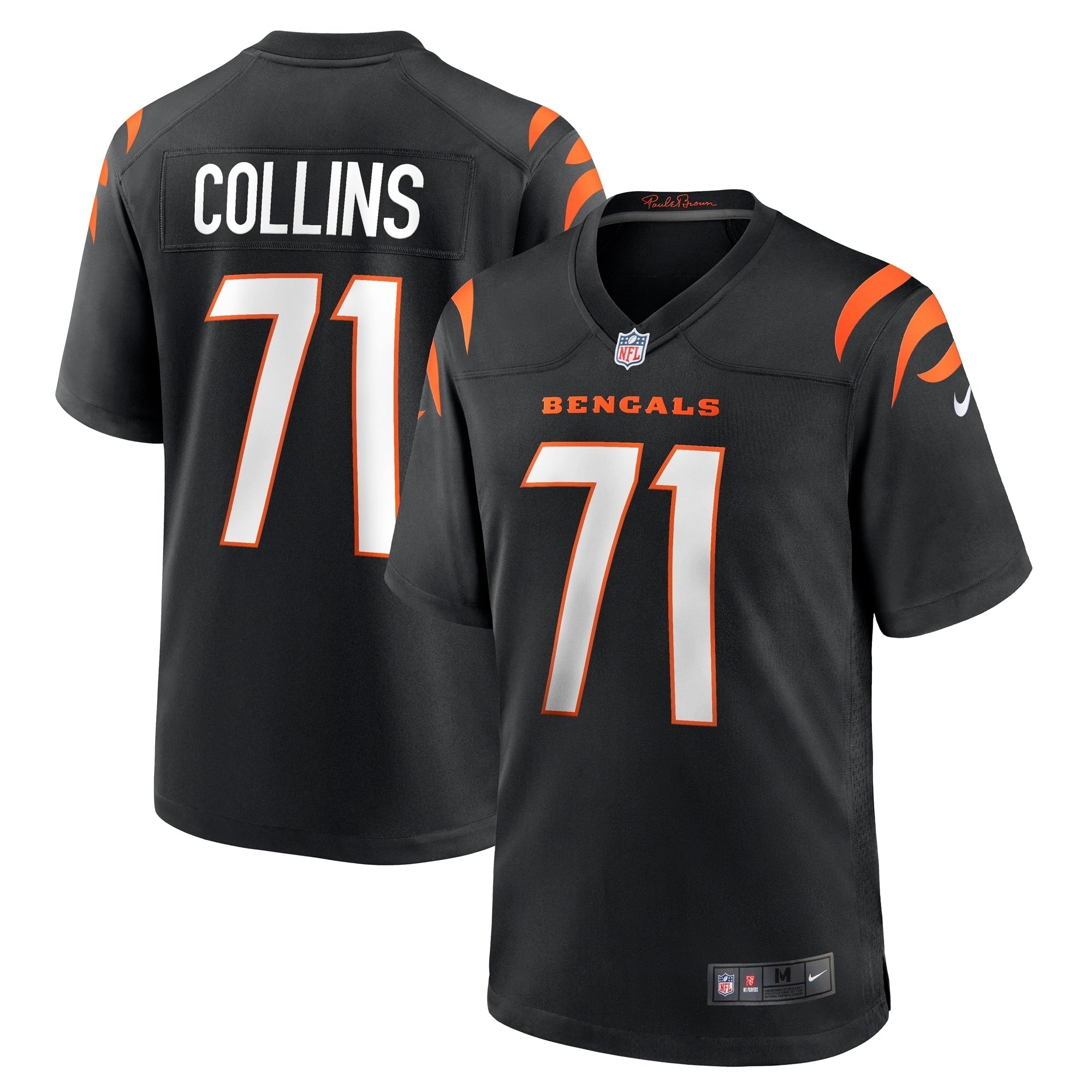 Men s Nike La el Collins Black Cincinnati Bengals Game Jersey
